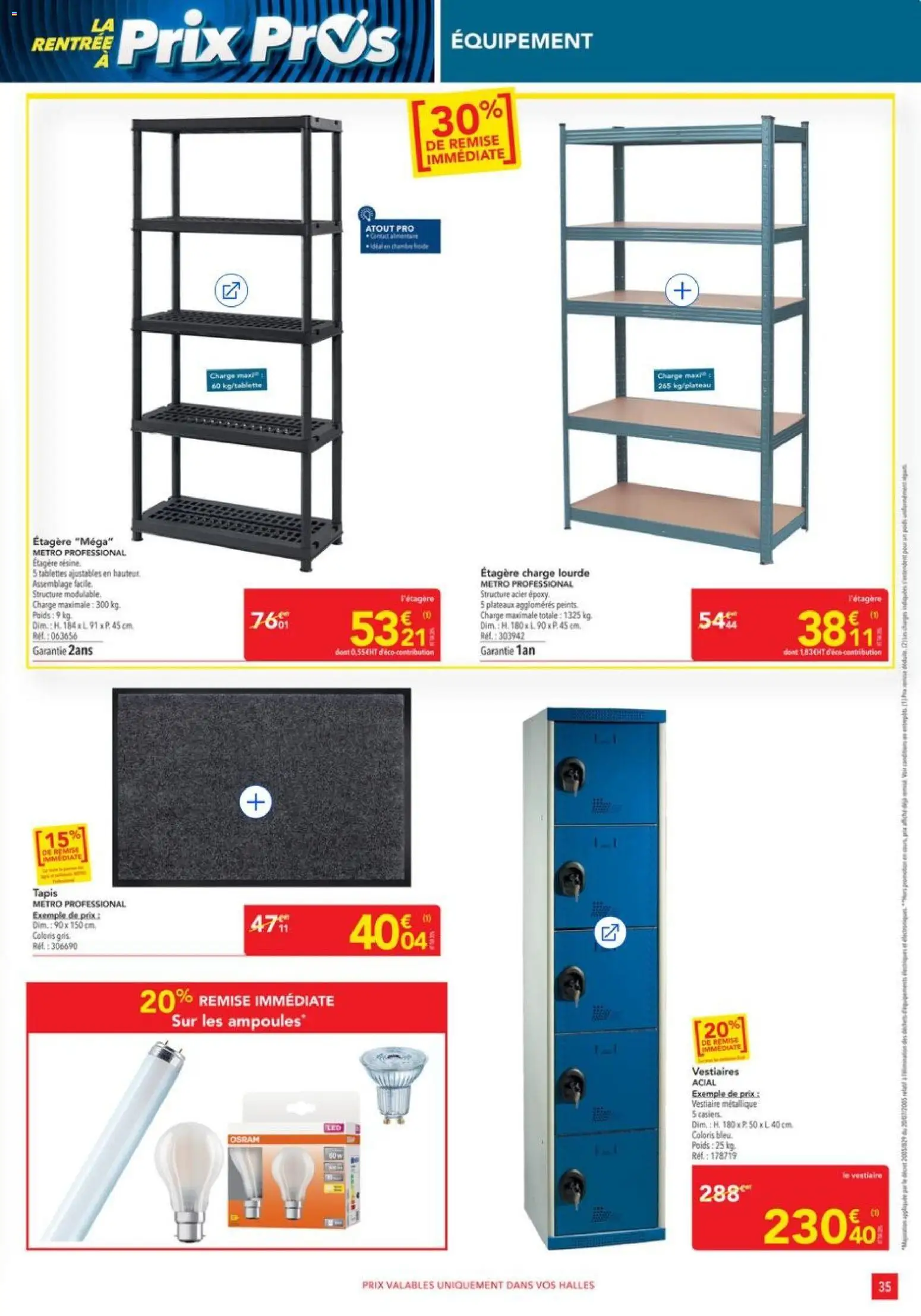 {H1} | Page: 35 | Produits: Plateau, Poids, Étagère, Tapis