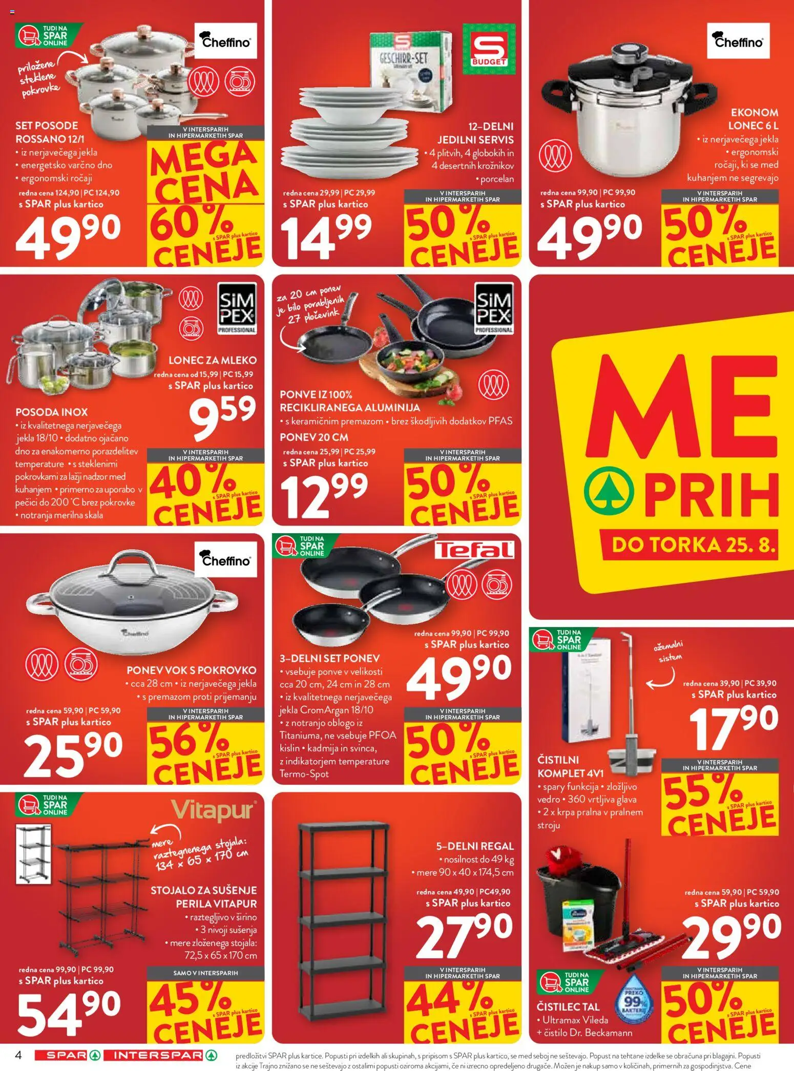 Novi Spar katalog ponudbe – veljaven od 12.08.2026 | Stran: 4 | Izdelki: Med, Mleko, Regal, Vedro