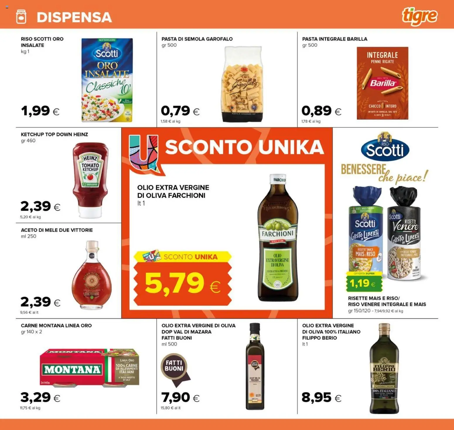 Volantino Tigre del 18.06.2026 | Pagina: 17 | Prodotti: Ketchup, Sale, Olio, Pasta