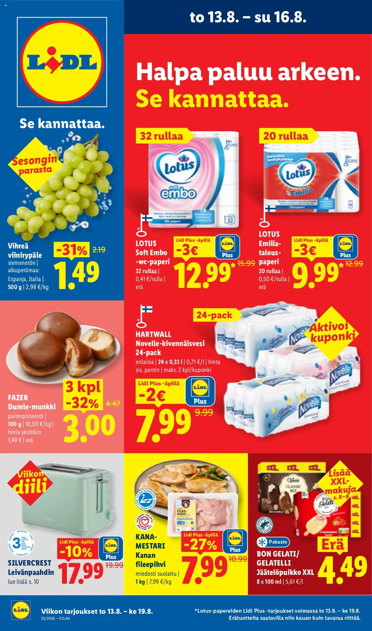 Lidl tarjoukset – voimassa 13/08/2026 alkaen | Sivu: 1
