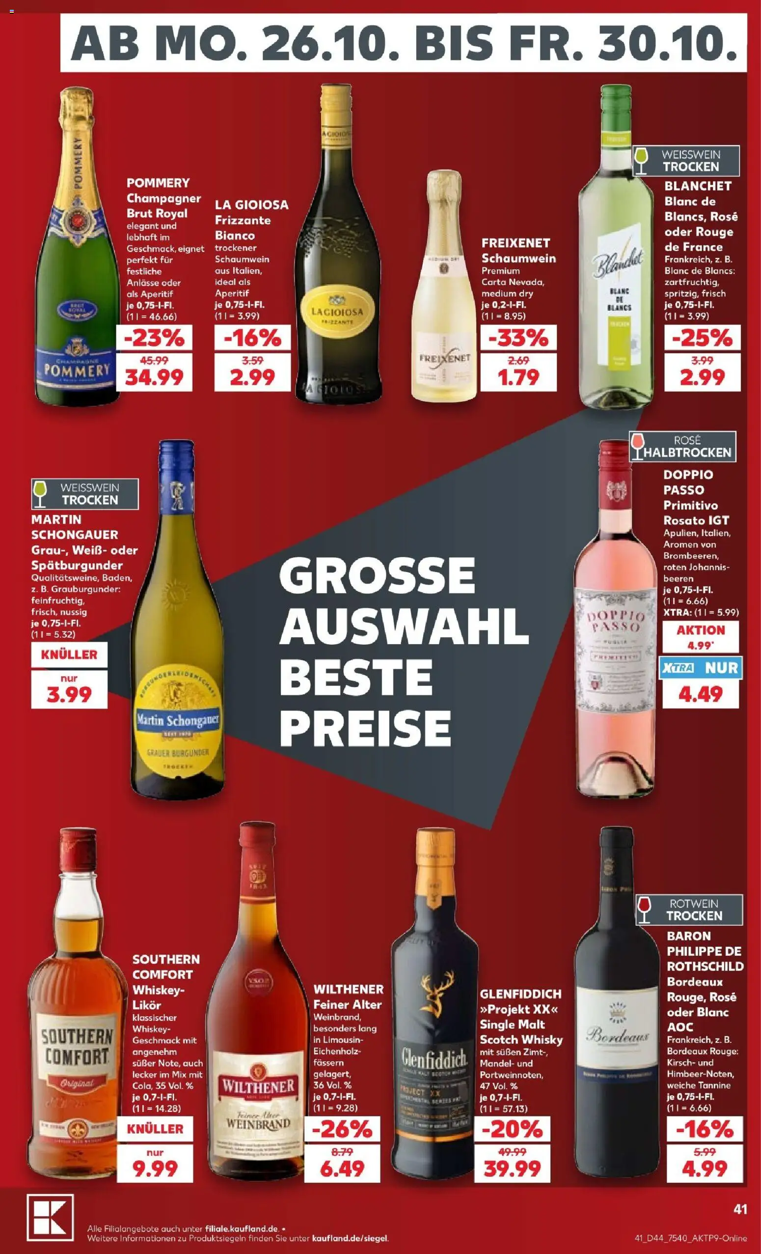 Kaufland Prospekt Jena – gültig ab 25.10.2026 | Seite: 41 | Produkte: Wilthener, Freixenet, Weißwein, Rotwein