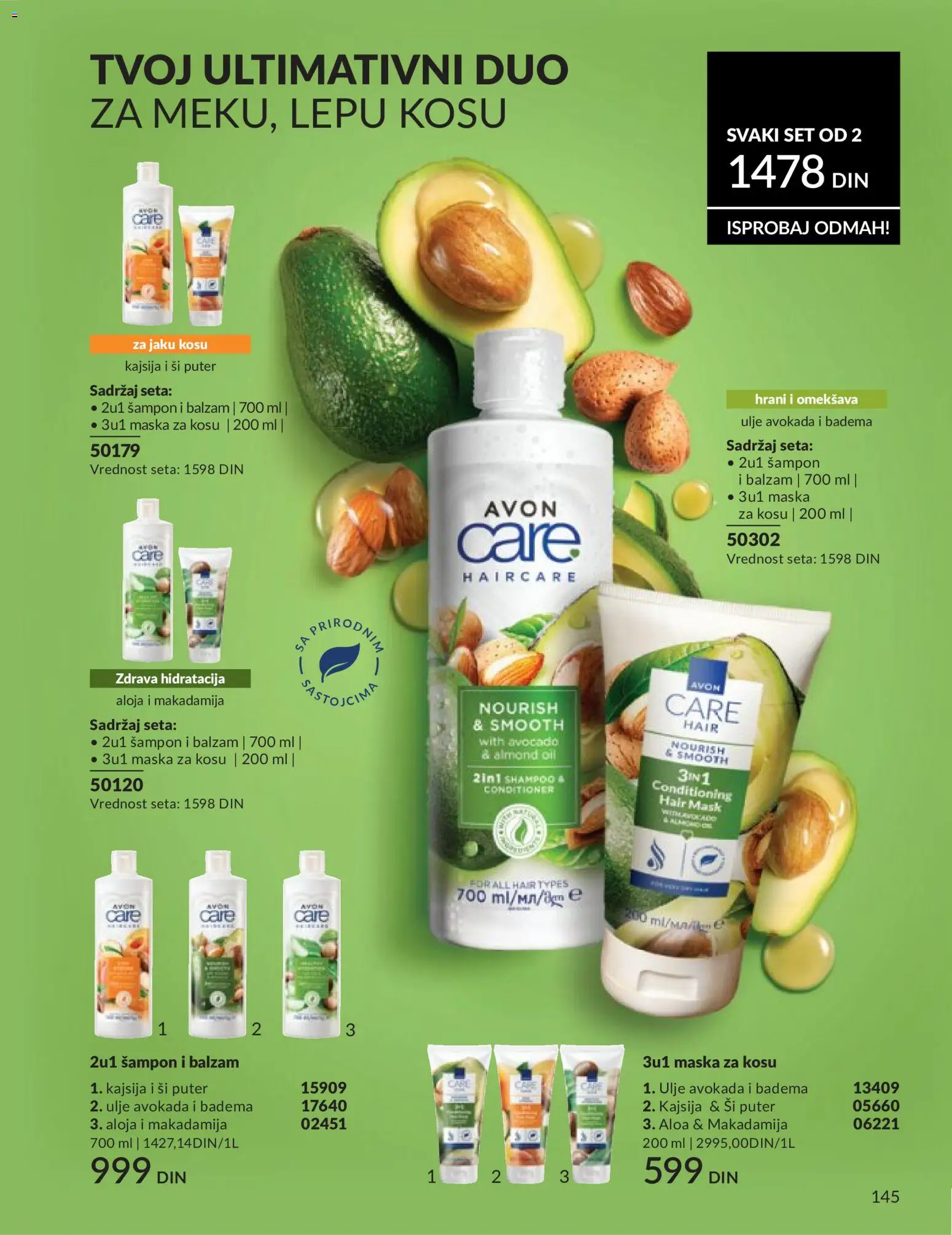 AVON katalog - važi od 01.06.2026 | Strana: 145 | Proizvode: Šampon, Balzam, Maska, Ulje