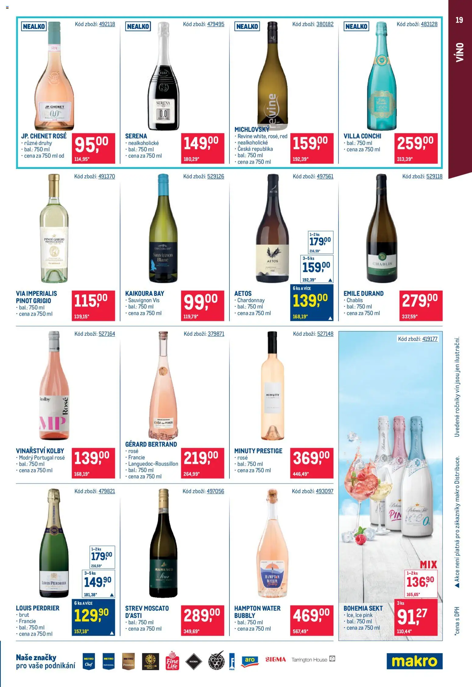 Makro leták - Gastronomie od 03.06.2026 | Strana: 19 | Produkty: Bohemia sekt, Víno, Moscato, Pinot Grigio
