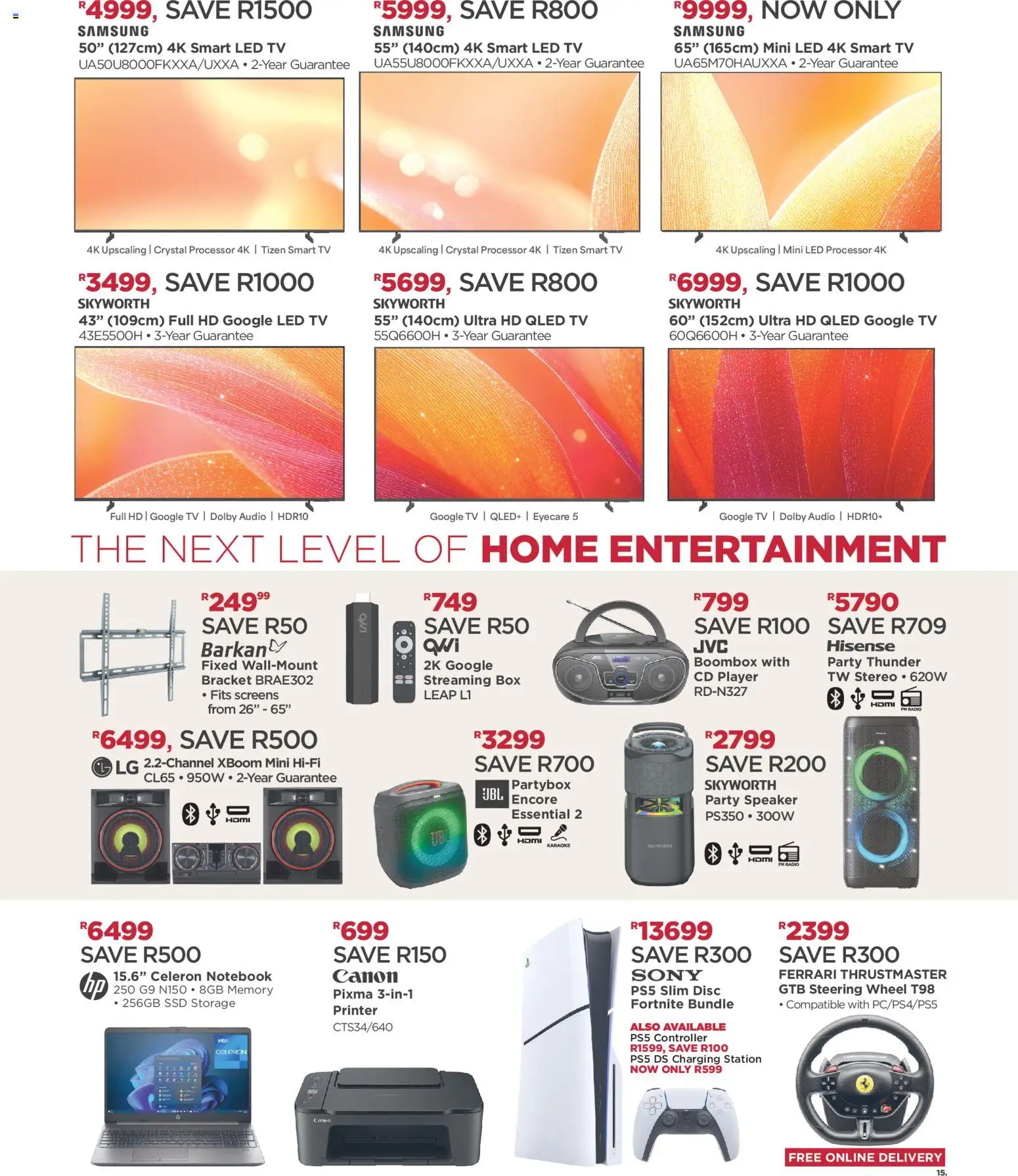 New House and Home catalogue – valid from 07/09/2026 | Page: 15 | Products: Notebook, Audio, Speaker, TV
