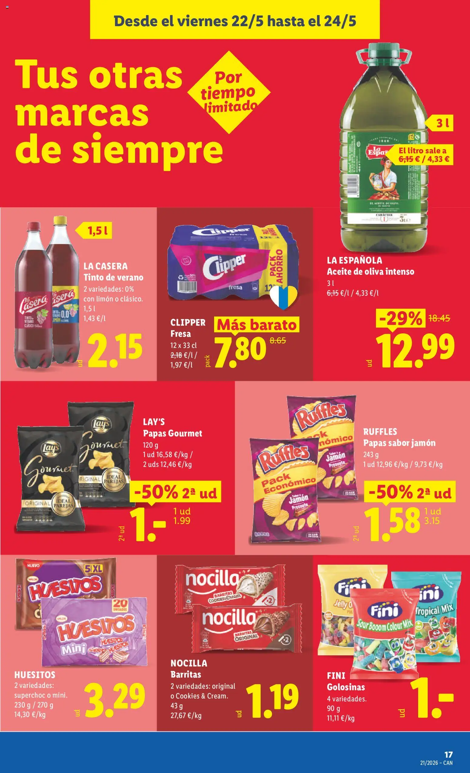Lidl folleto │ válido desde el 18.05.2026 | Página: 39 | Productos: Aceite, Jamón, Golosinas, Aceite de oliva