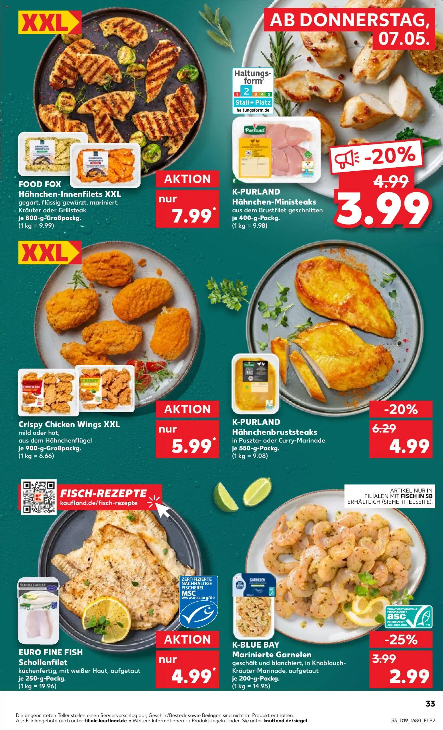 Kaufland Prospekt Stuttgart	 – gültig ab 07.05.2026 | Seite: 33 | Produkte: Garnelen, Fisch, Knoblauch
