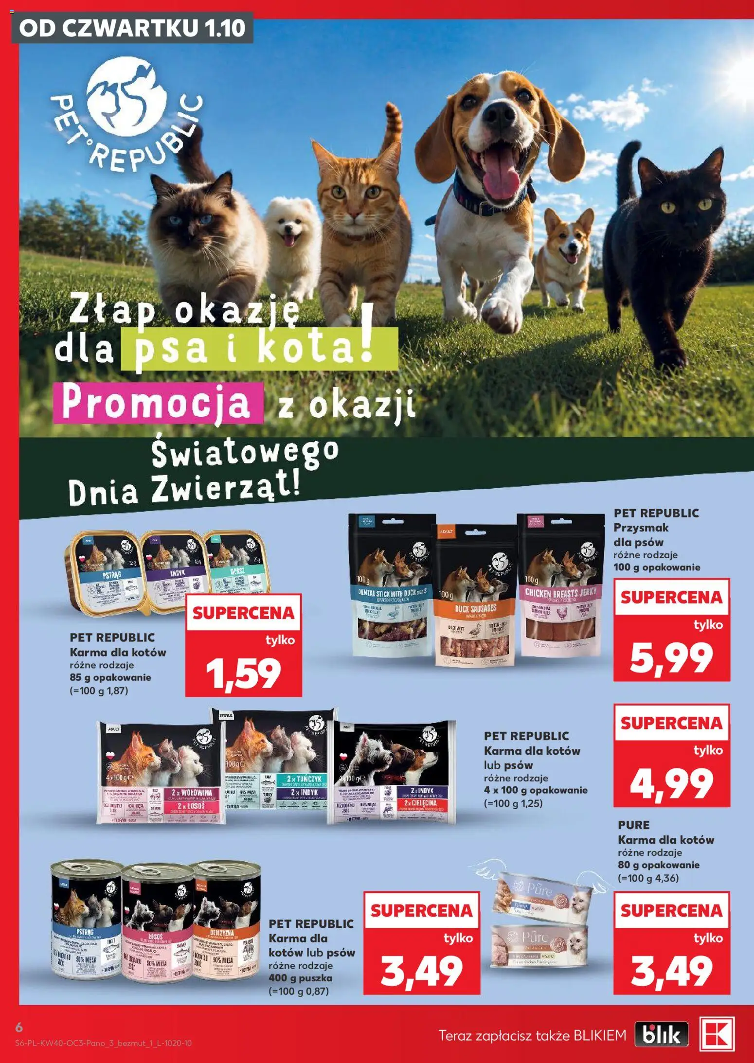 Kaufland Polsko leták - Katalog z karmami i akcesoriami dla zwierzaków od 01.10.2026 | Strana: 6 | Produkty: Losos, Jerky