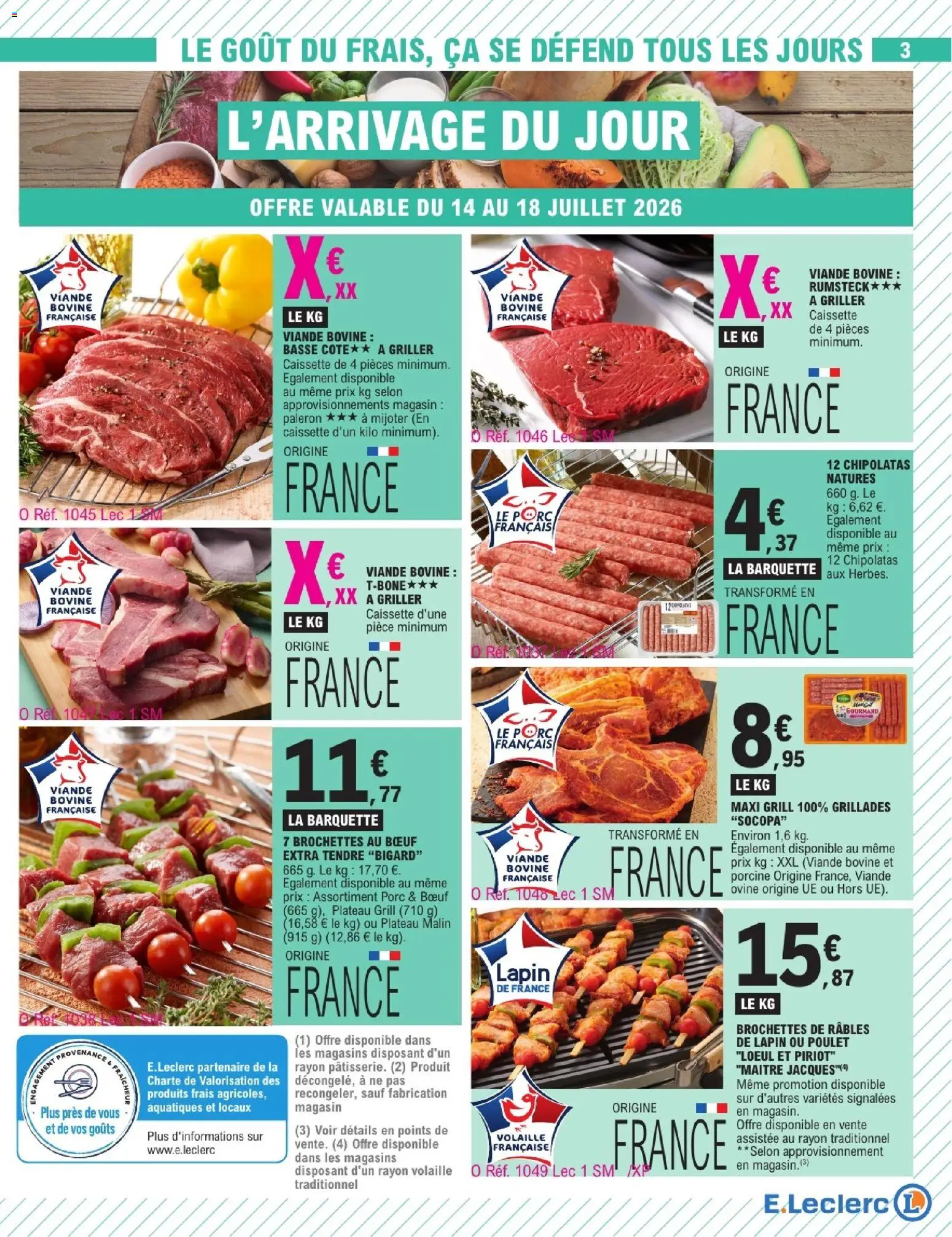 {H1} | Page: 15 | Produits: Viande, Porc, Rumsteck, Viande bovine