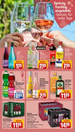 Rewe Prospekt ab 06.07.2026 gültig | Seite: 12 | Produkte: Wein, Rhabarber, Gin, Hugo