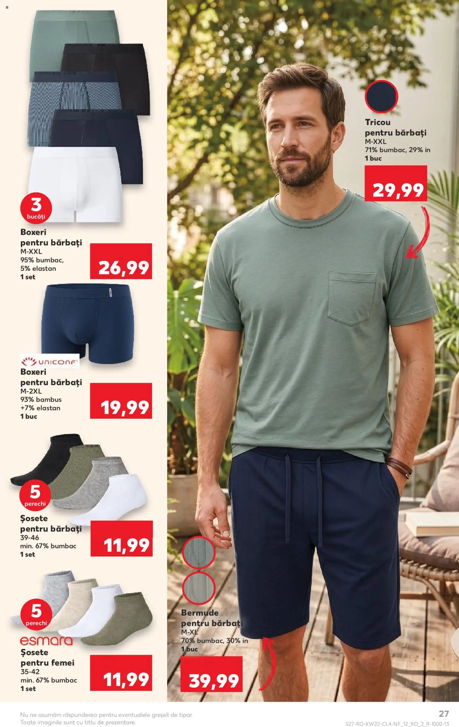 Noul catalog Kaufland – valabil de la 27.05.2026 | Pagină: 27 | Produse: Kestane, Tricou, Șosete, Boxeri