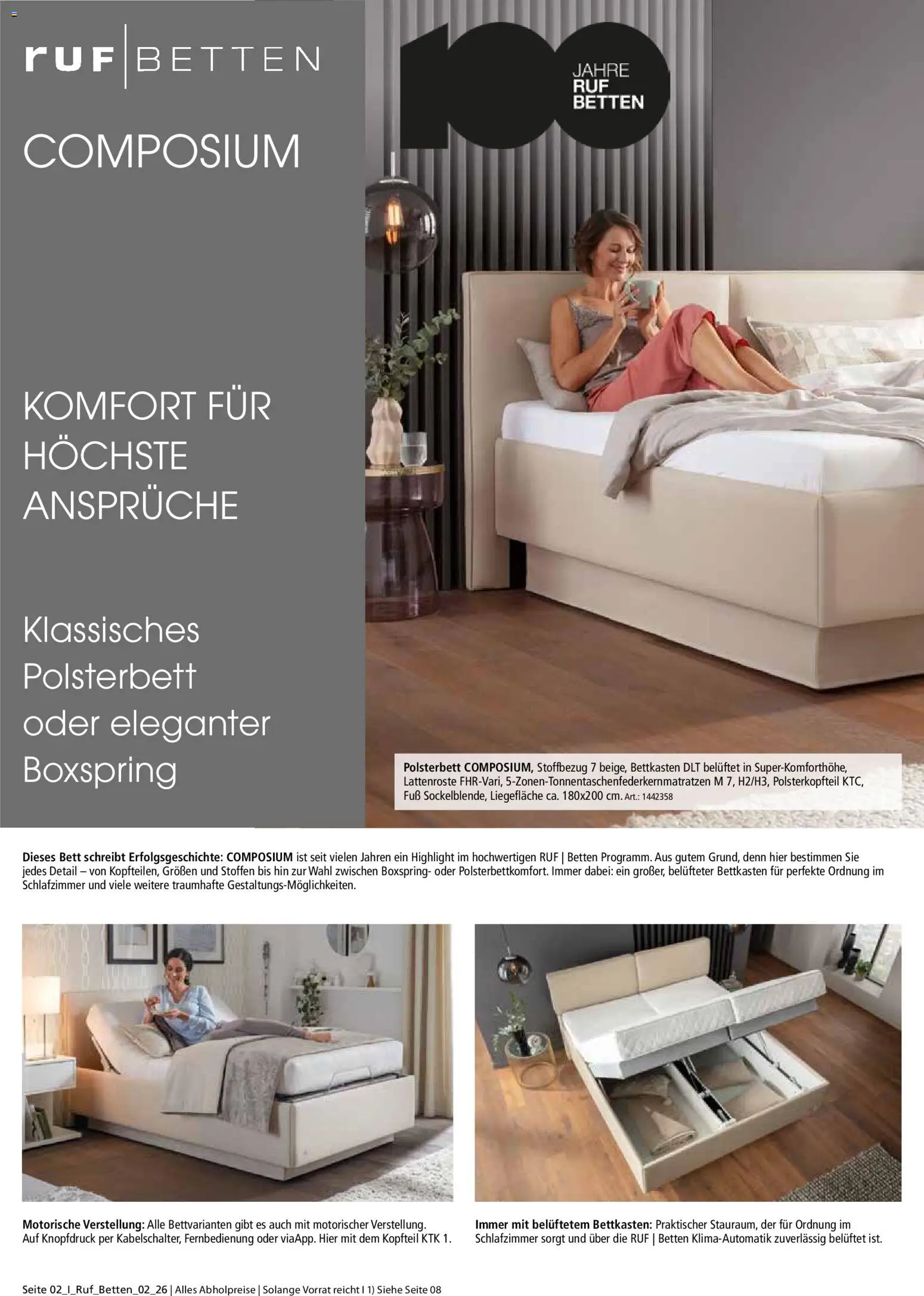 Zurbrüggen ruf Better Spezial – gültig ab 01.08.2026 | Seite: 2 | Produkte: Bett, Polsterbett