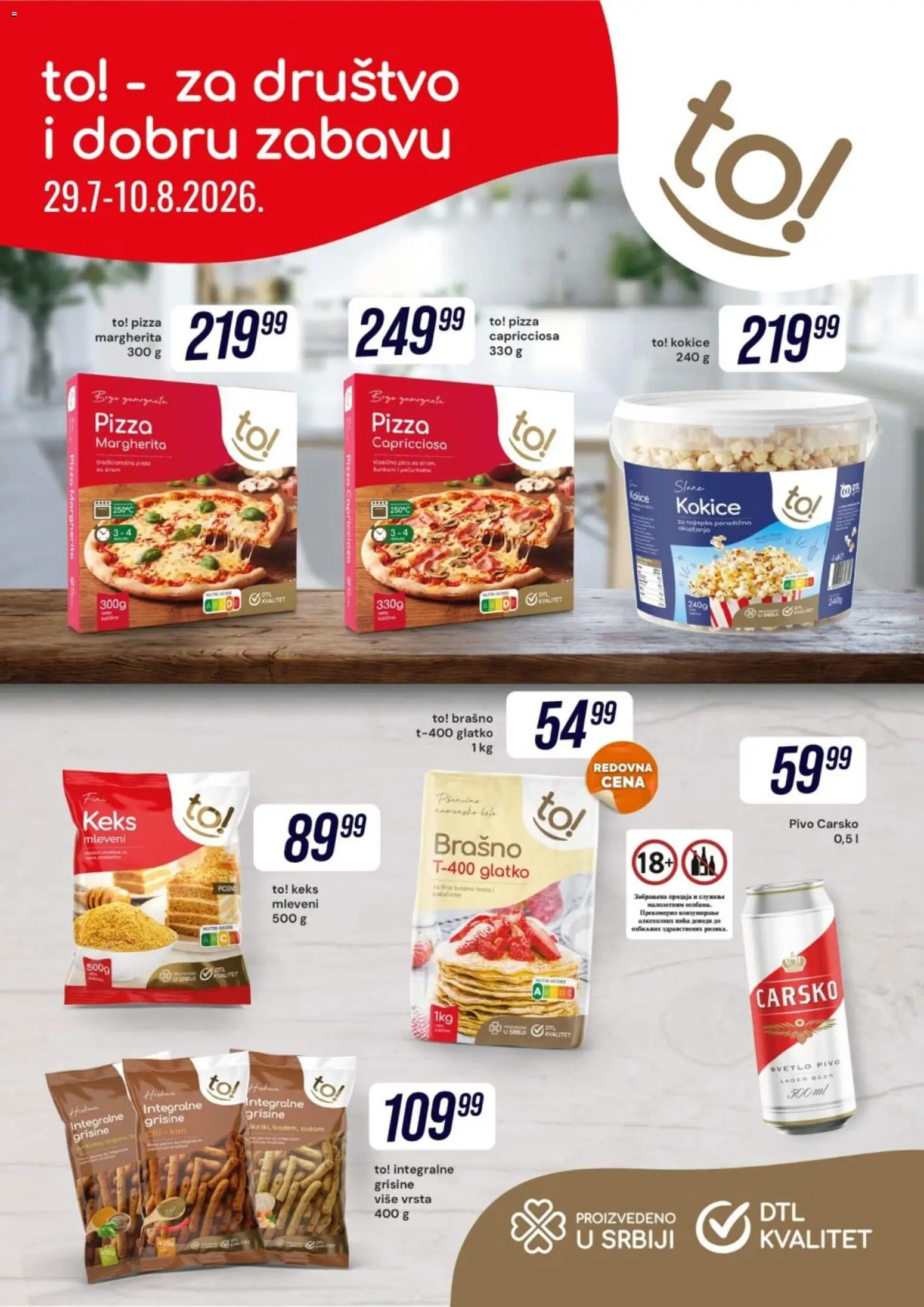 Tekijanka katalog - važi od 29.07.2026 | Strana: 1 | Proizvode: Keks, So, Brašno, Kokice