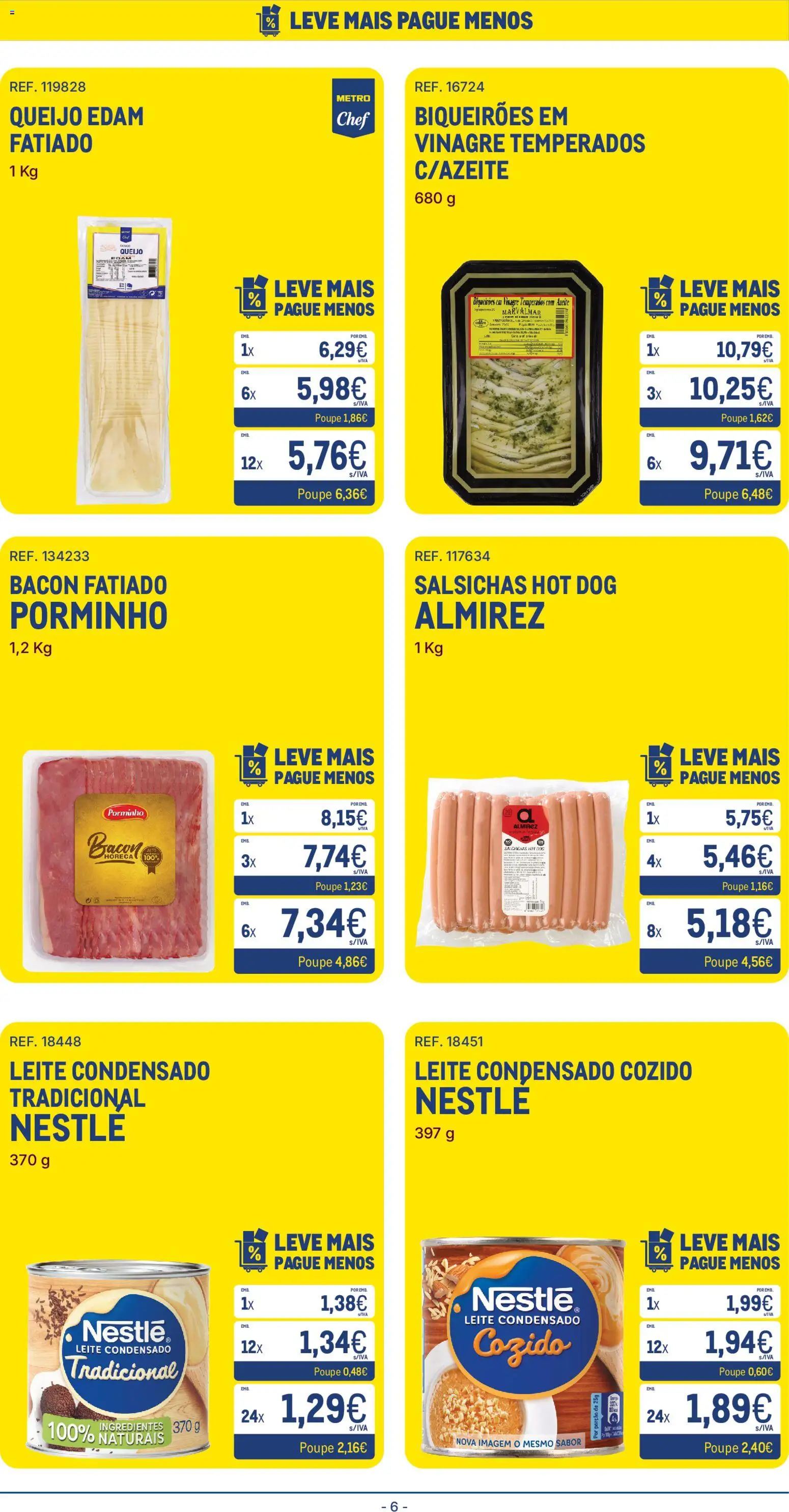Makro folheto │ válido de 30/06/2026 | Página: 6 | Produtos: Bacon, Leite condensado, Leite, Queijo