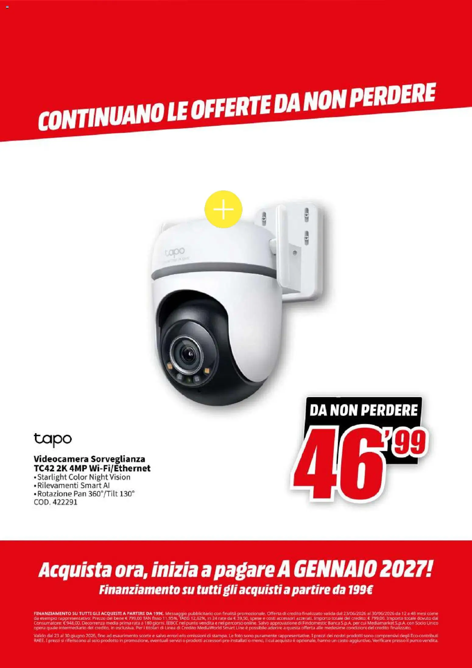 Volantino Media World del 23/06/2026 | Pagina: 26 | Prodotti: Videocamera