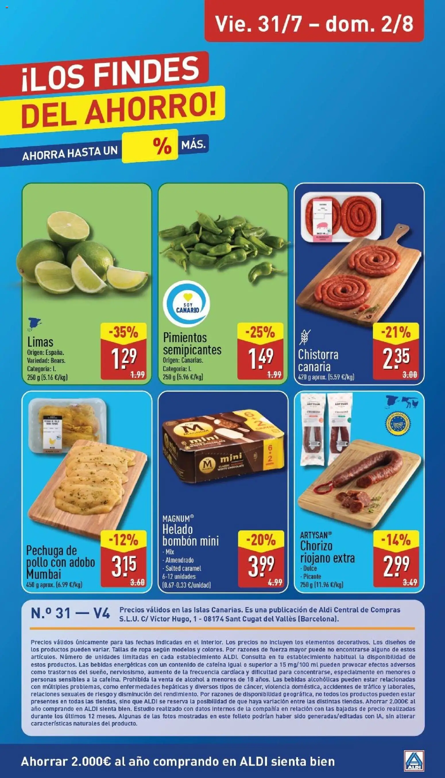 Aldi folleto Canarias │ válido desde el 27/07/2026 | Página: 30 | Productos: Helado bombón, Helado, Ropa