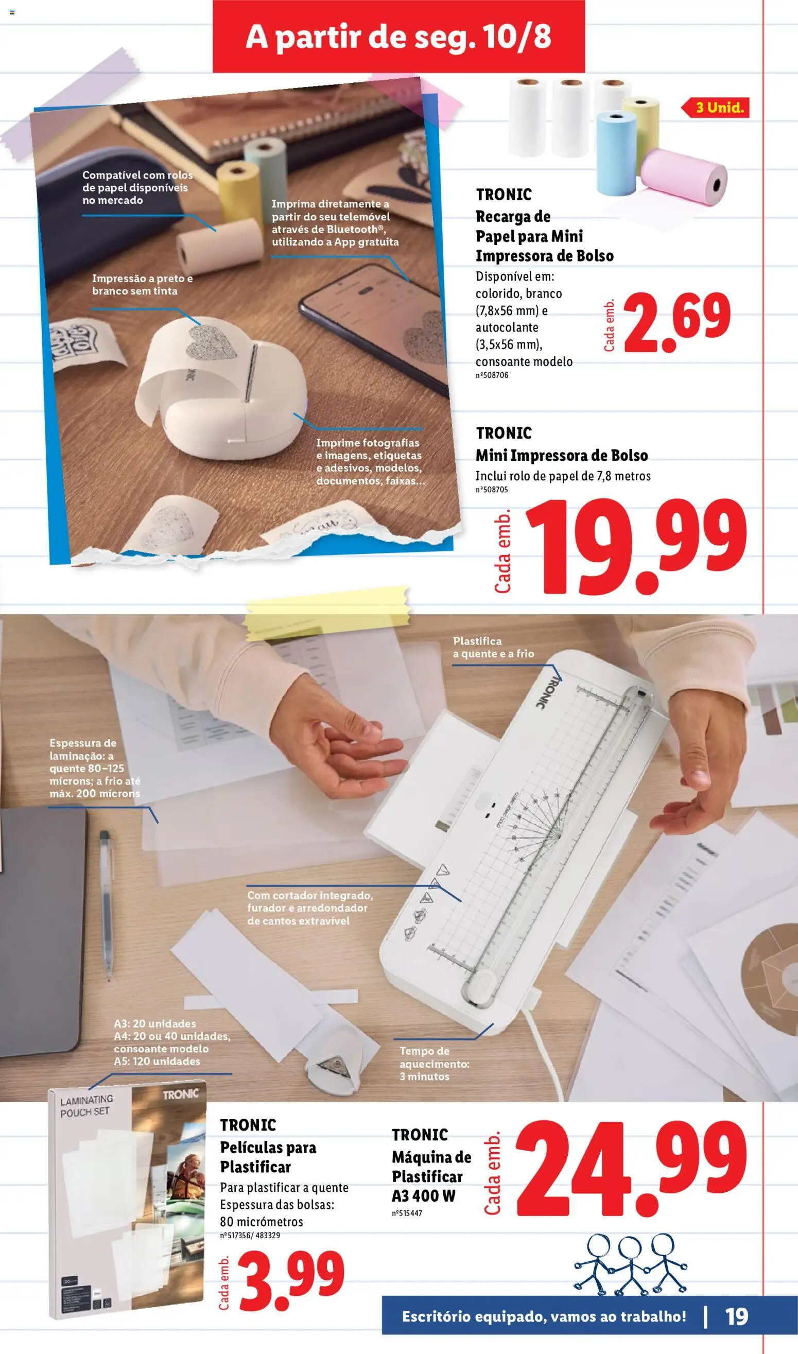 Lidl Folheto Especial │ válido de 10/08/2026 | Página: 19 | Produtos: Impressora, Cortador, Telemóvel, Tinta