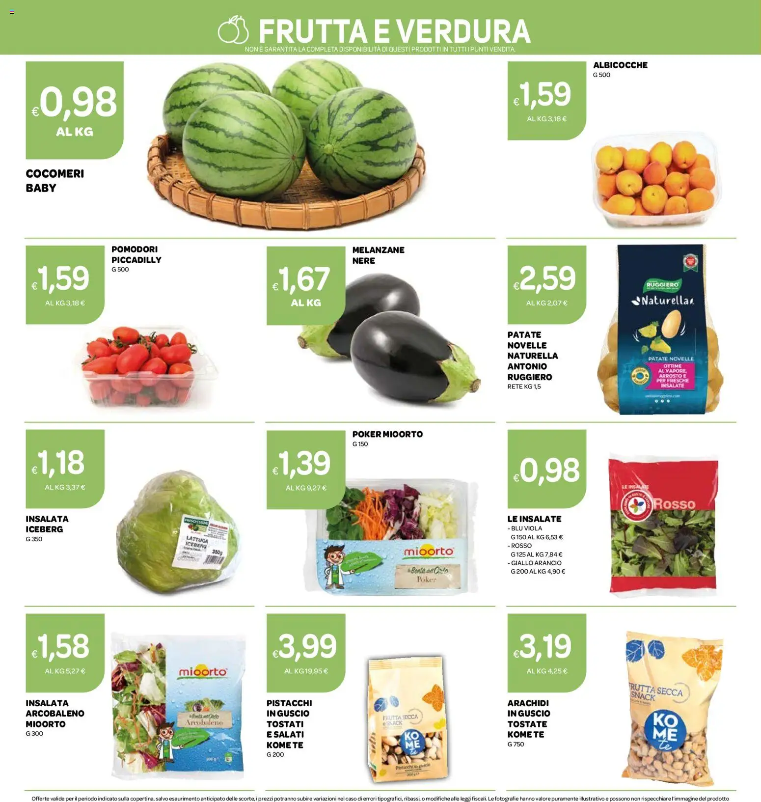 Volantino Ekom del 02.06.2026 | Pagina: 8 | Prodotti: Arrosto, Pistacchi, Albicocche, Lattuga