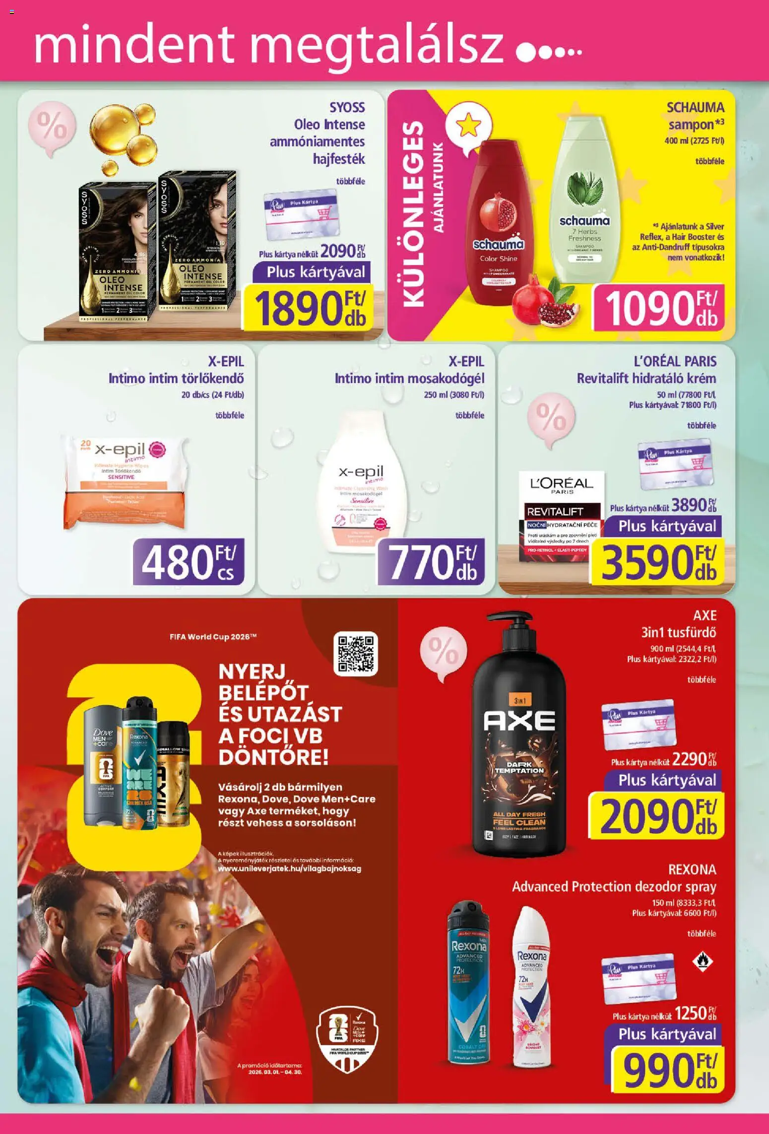 Plus Market akciós ujság - amely érvényes a következő dátumtól: 05.03.2026 | Oldal: 5 | Termékek: Body, Törlőkendő, Hajfesték, Tusfürdő