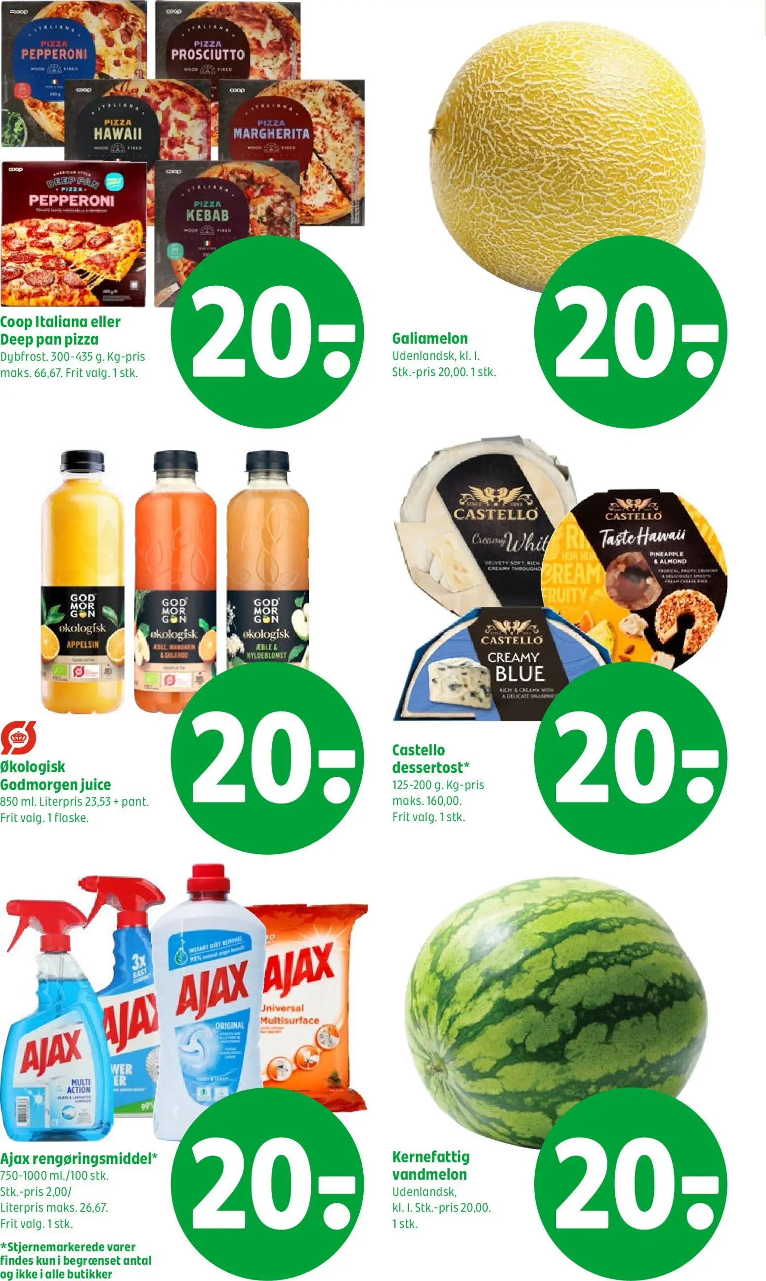 Coop 365 tilbudsavis – gyldig fra 06/08/2026 | Side: 5 | Produkter: Pizza, Juice, Vandmelon, Galiamelon