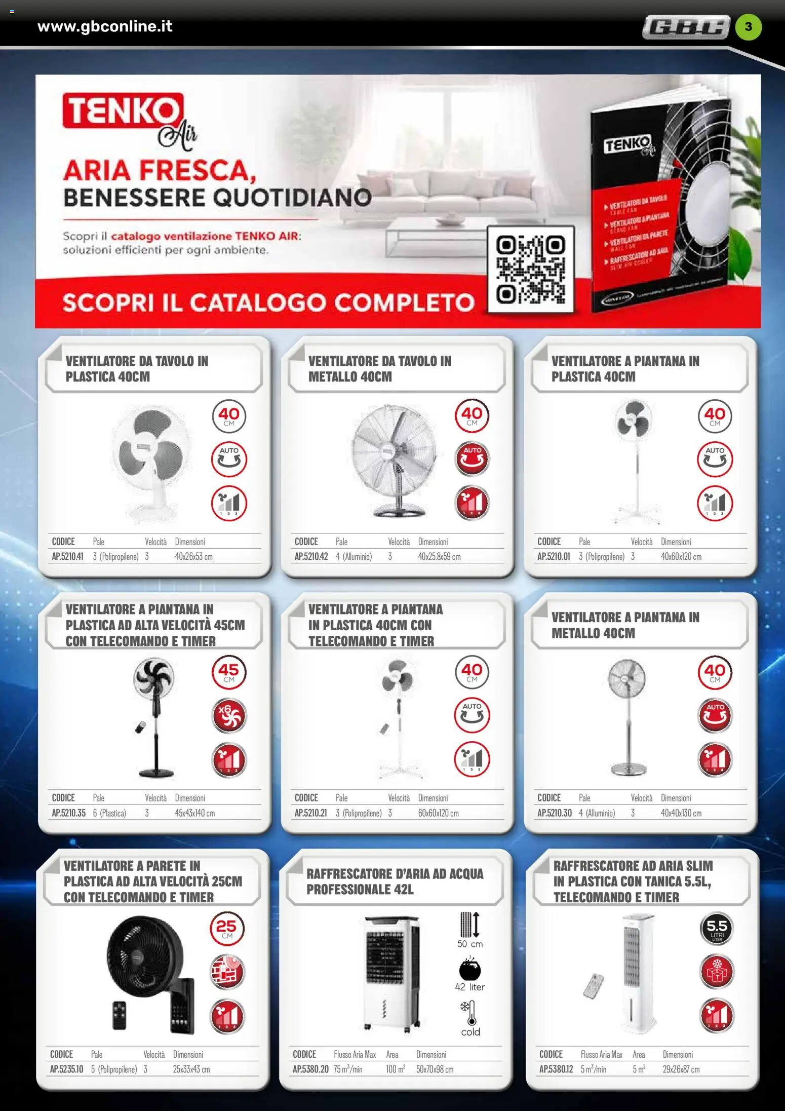 Volantino GBC del 17.06.2026 | Pagina: 3 | Prodotti: Ventilatore, Acqua, Tanica, Tavolo