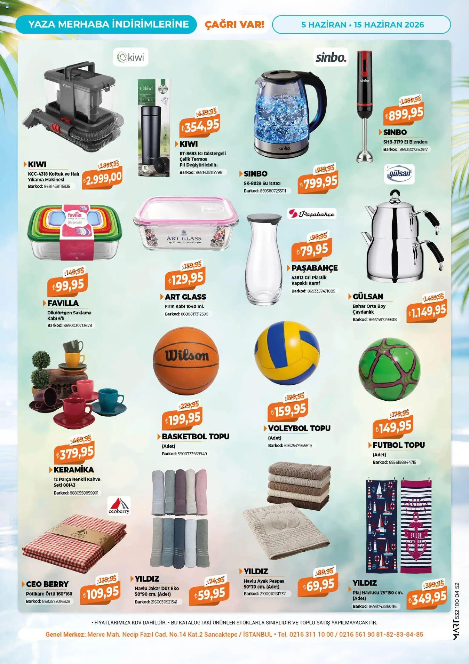 Çağrı Market Katalog - 05.06.2026 tarihinden itibaren geçerlidir | Sayfa: 16 | Ürünler: Halı, Çaydanlık, Su, Fırın