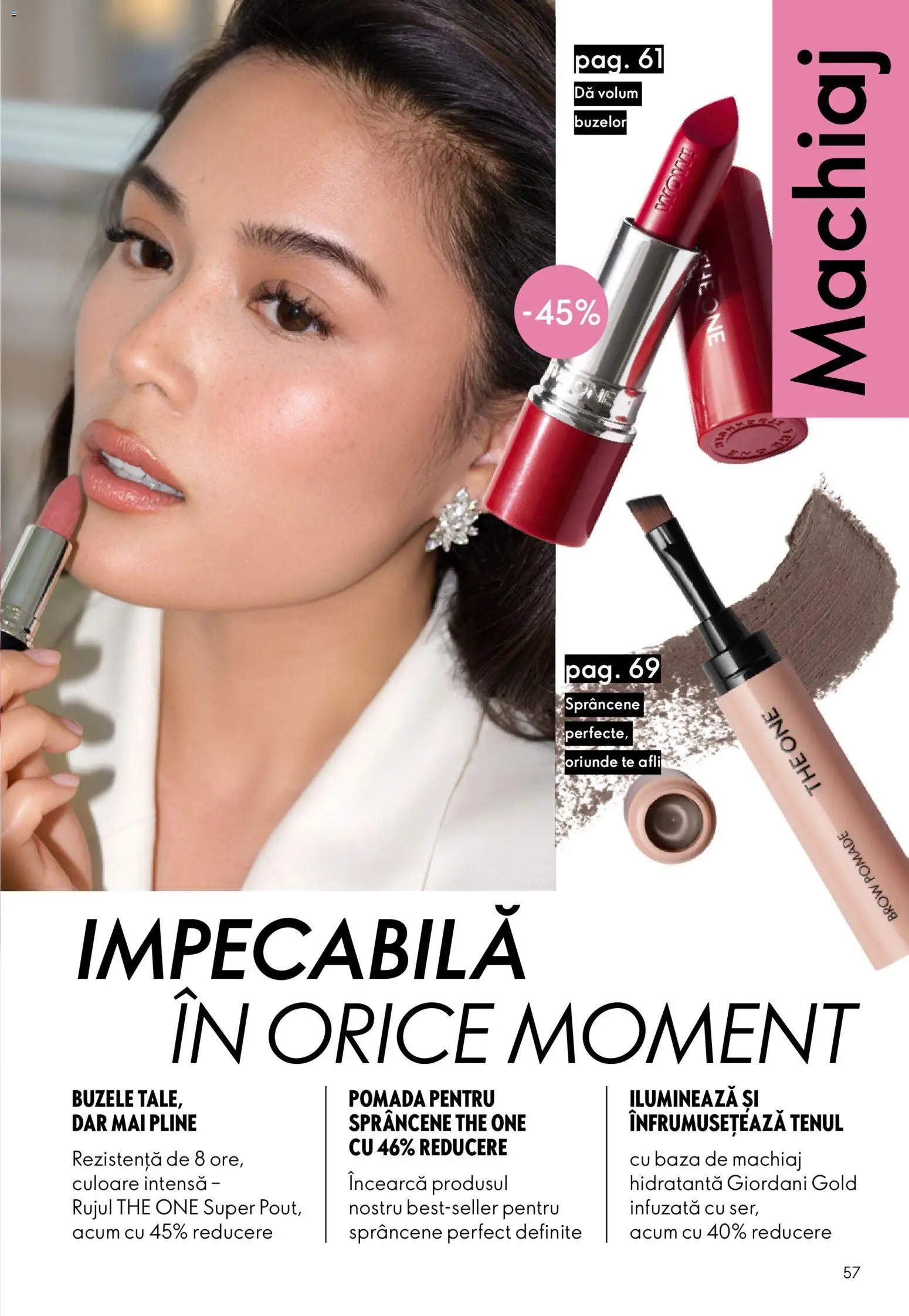 Noul catalog Oriflame – valabil de la 19.08.2026 | Pagină: 57 | Produse: Bază de machiaj, Machiaj