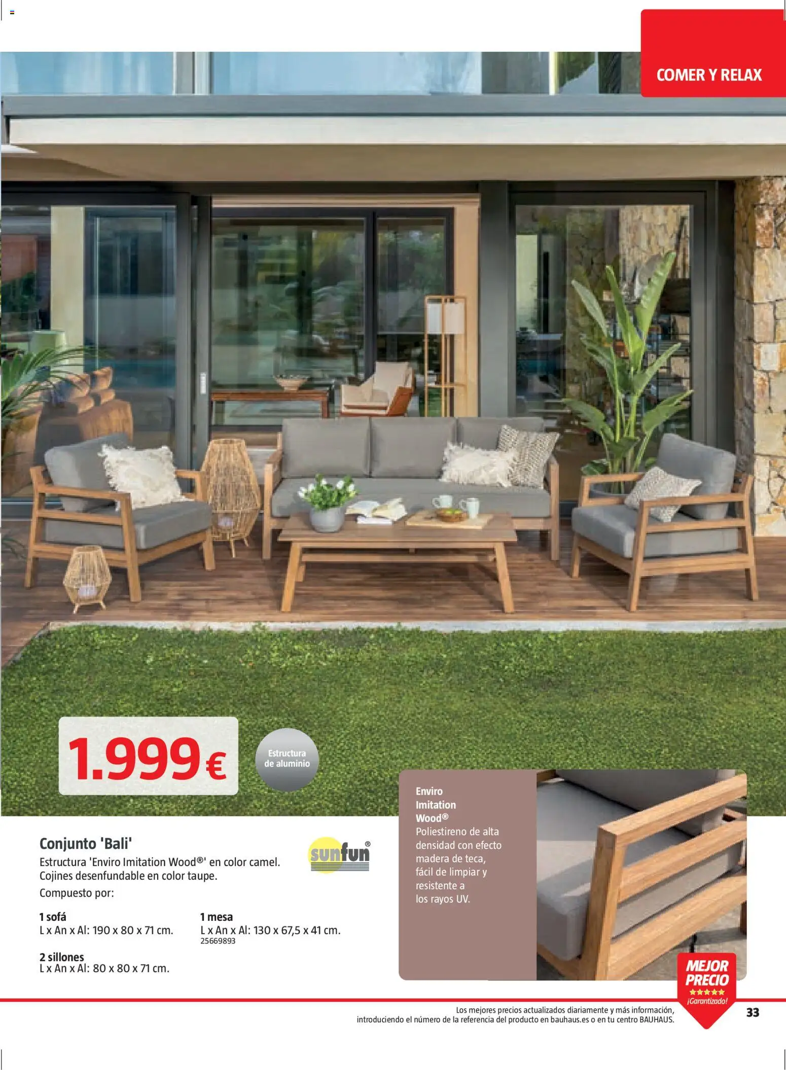 Bauhaus Verano │ válido desde el 16.03.2026 | Página: 33 | Productos: Sofá, Mesa