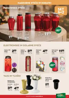 Kalia katalog akcije – veljaven od 05.10.2026 | Stran: 3 | Izdelki: Nagrobne sveče, Sveča, Vložki, Vaza
