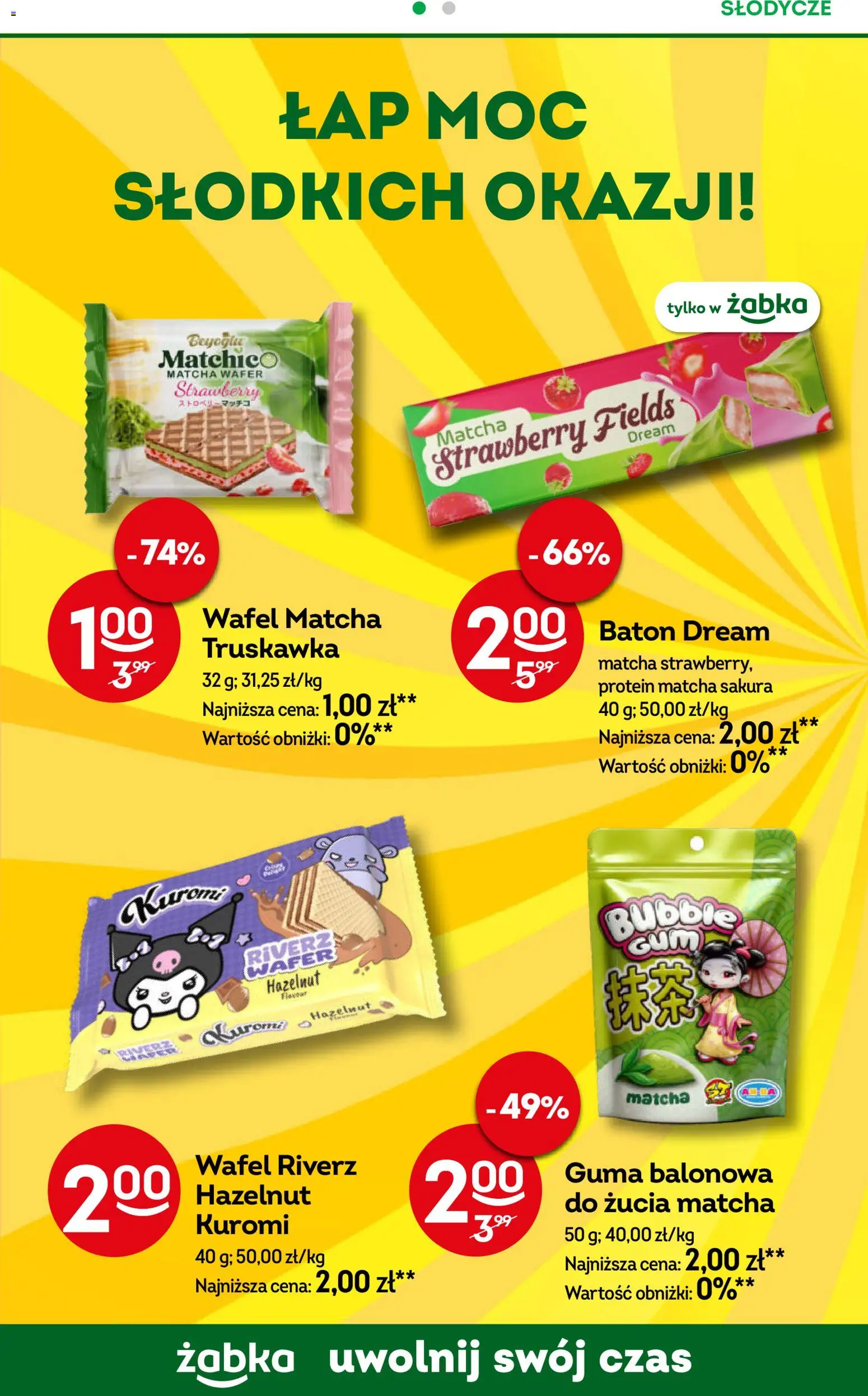 Żabka gazetka od 07.10.2026 | Strona: 70 | Produkty: Słodycze, Baton, Matcha