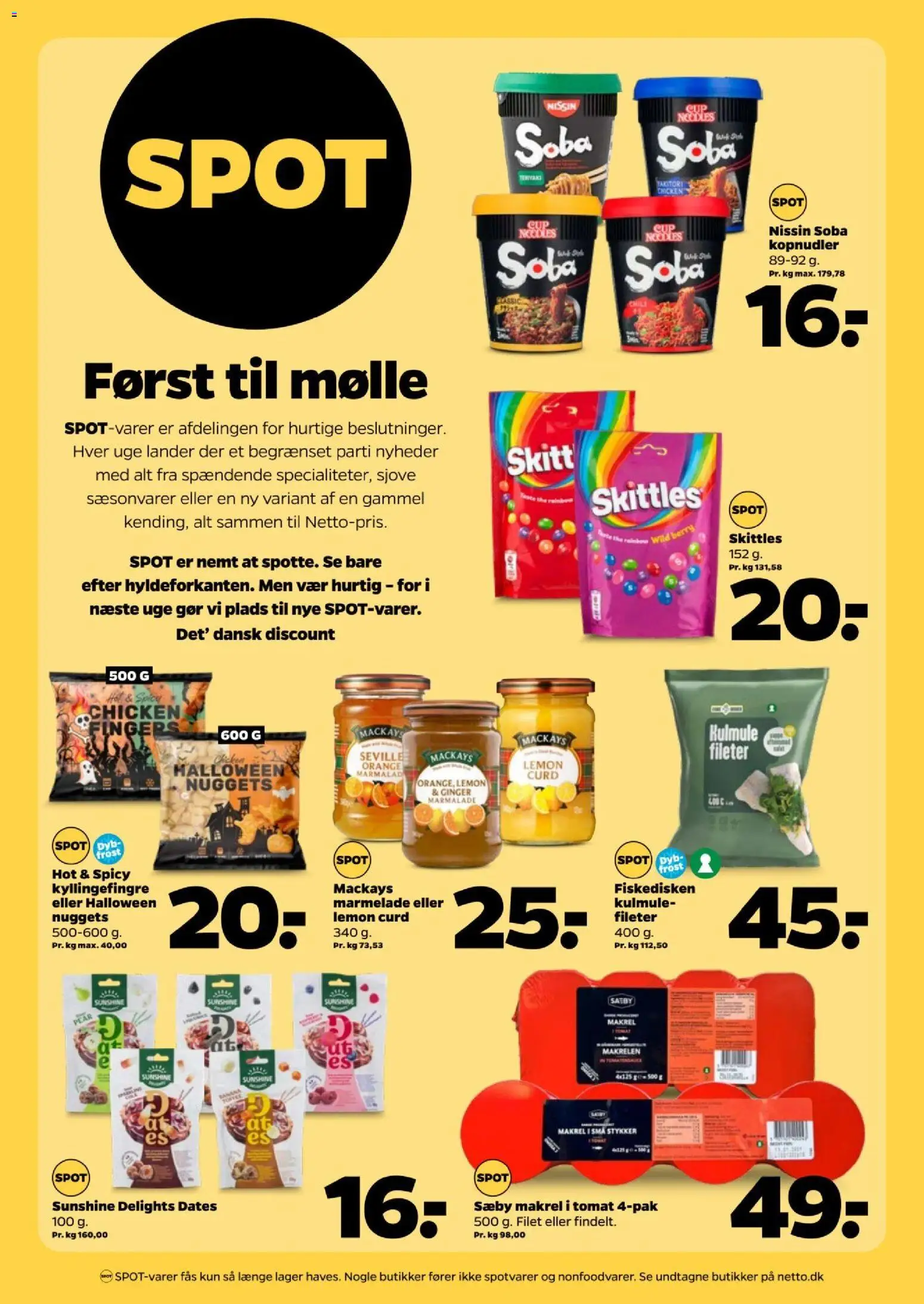 Netto tilbudsavis – gyldig fra 24/10/2026 | Side: 23 | Produkter: Nuggets, Kopnudler, Makrel, Marmelade