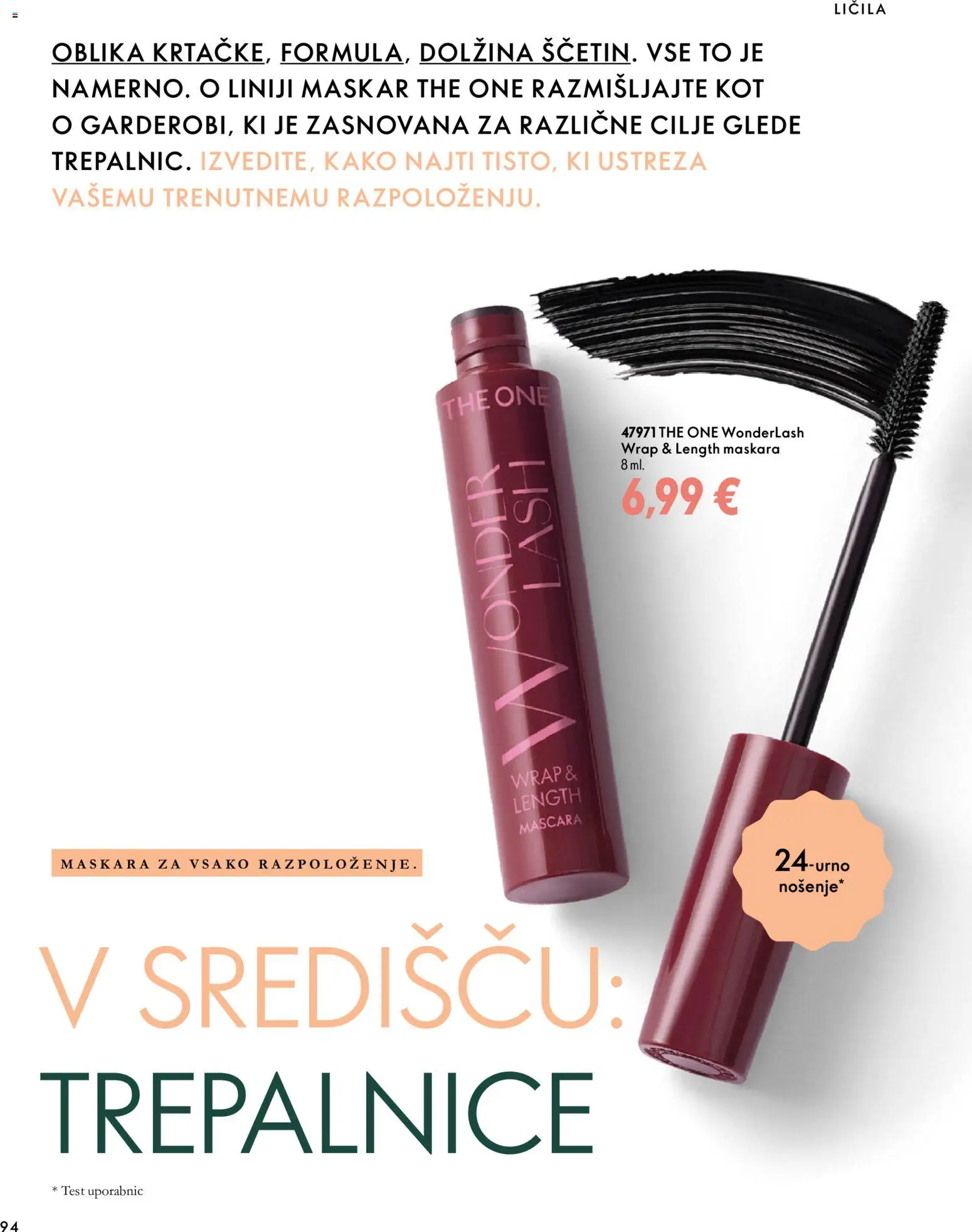 Novi Oriflame katalog ponudbe – veljaven od 07.10.2026 | Stran: 94 | Izdelki: Licila, Maskara