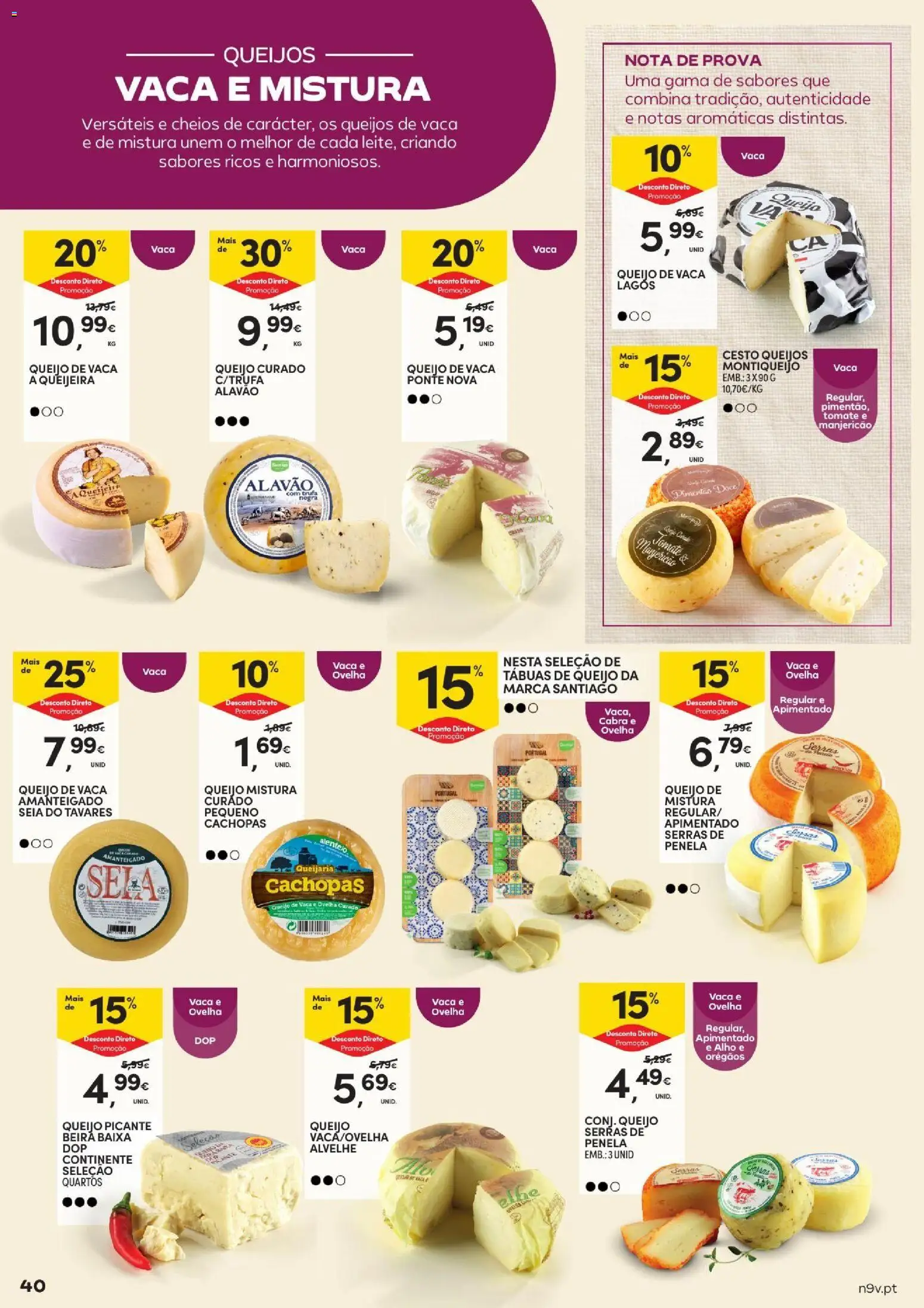 Continente Açores Vinhos, Enchidos e Queijos │ válido de 22/09/2026 | Página: 40 | Produtos: Orégãos, Queijo curado, Tomate, Alho