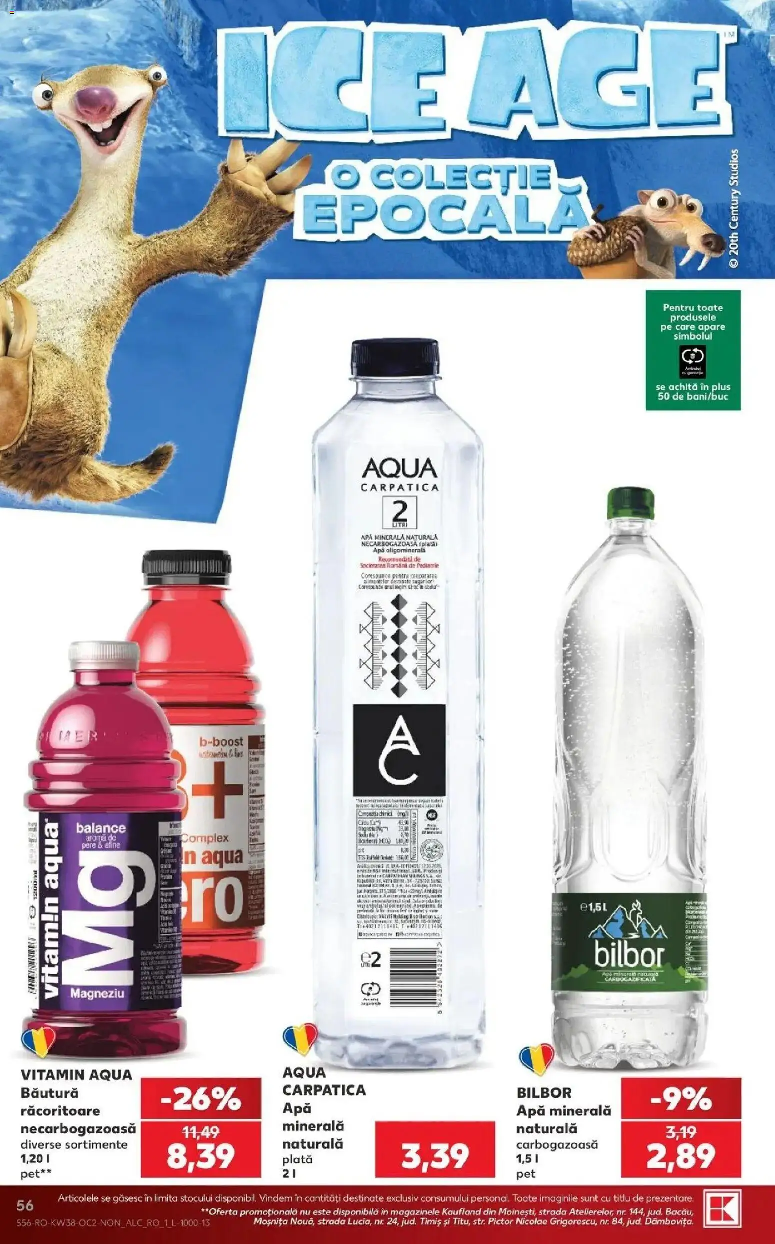 Kaufland Ploiești 16.09.2026 - Revista si Oferta | Pagină: 56 | Produse: Aqua Carpatica, Pere, Apă, Plus