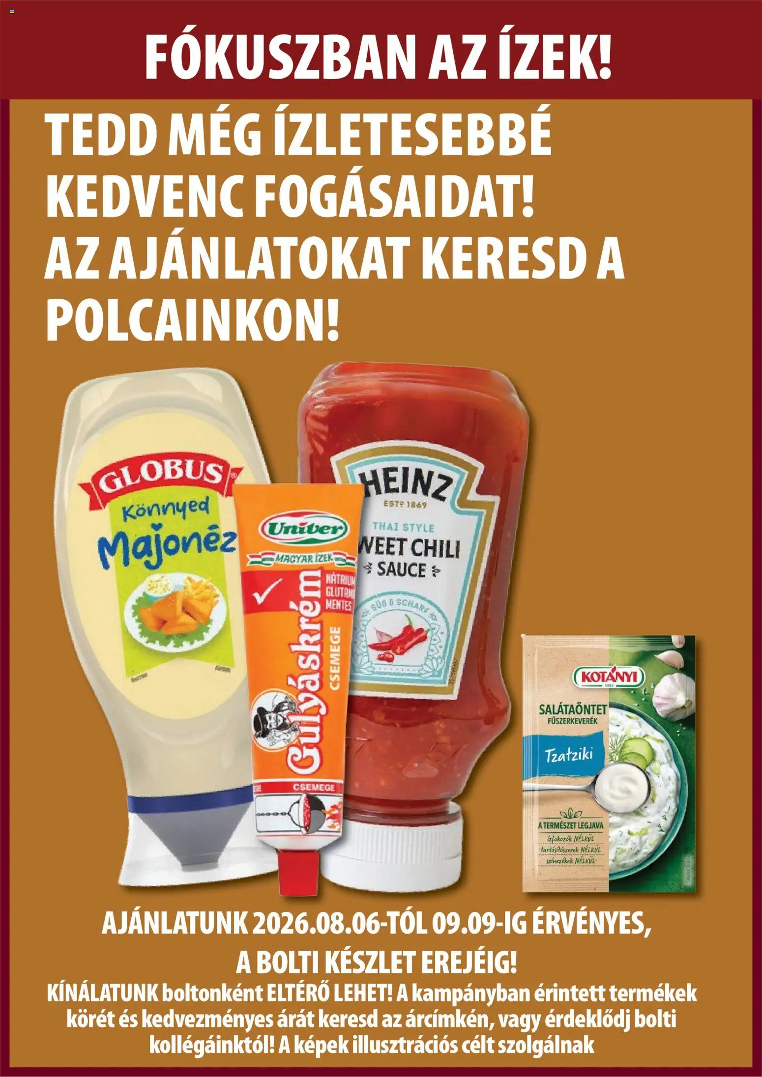 COOP Szolnok akciós ujság - amely érvényes a következő dátumtól: 2026.08.17. | Oldal: 6 | Termékek: Chili, Fűszerkeverék, Gulyáskrém, Univer