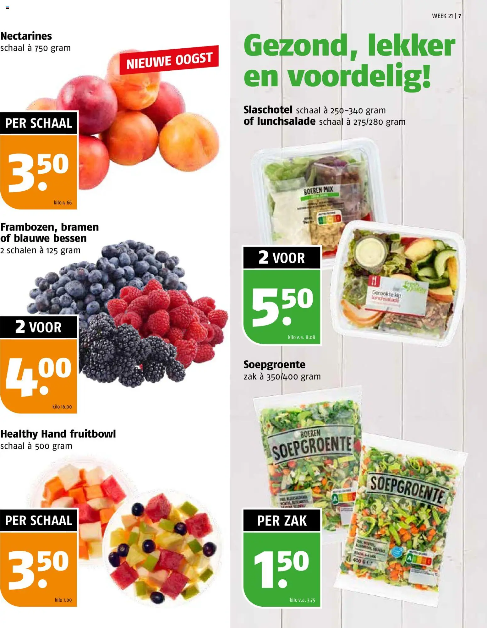 {H1} | Pagina: 7 | Producten: Nectarines, Schaal, Zak, Kip