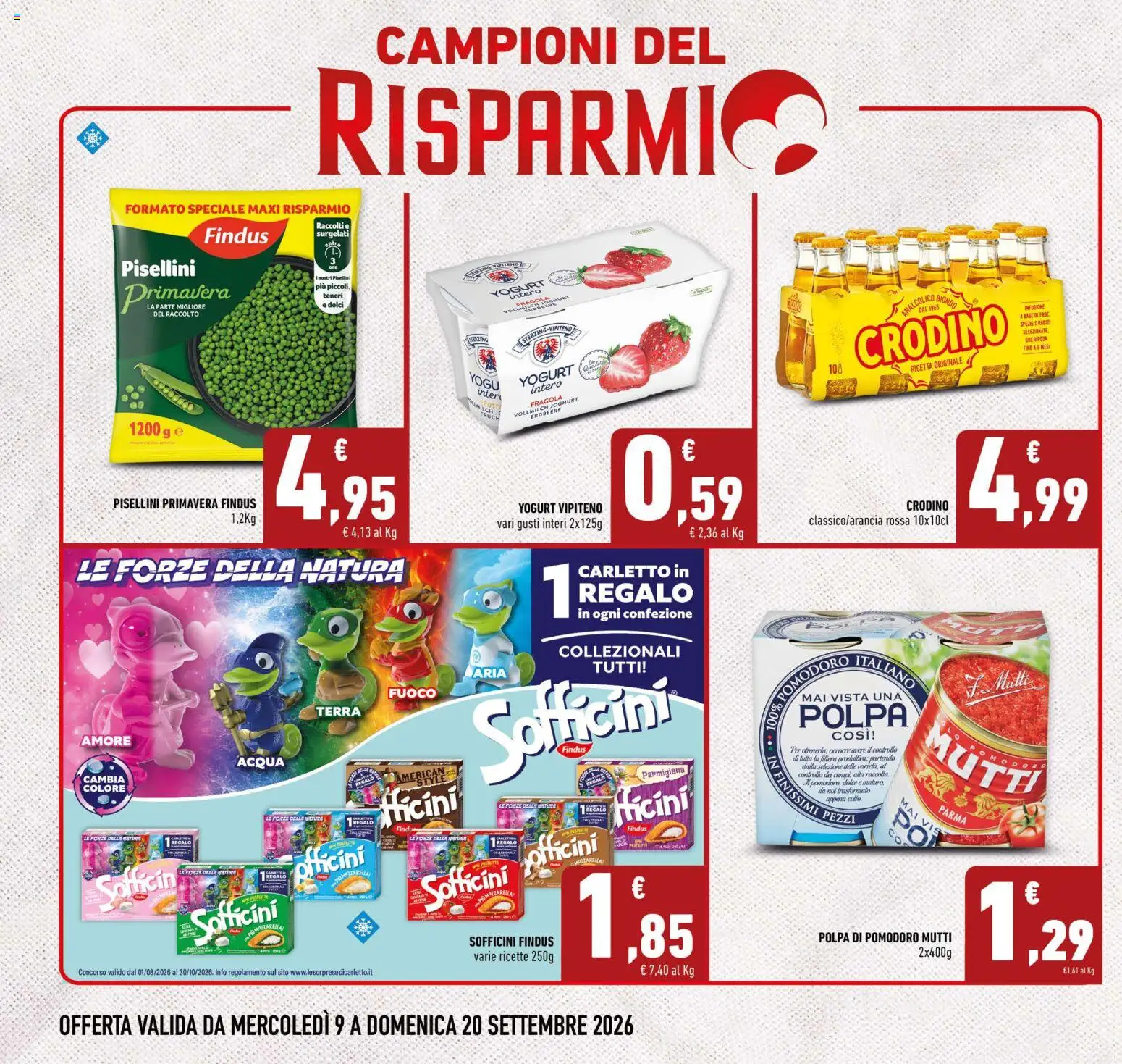Volantino Conad del 09/09/2026 | Pagina: 2 | Prodotti: Yogurt, Pomodoro, Infusione, Mutti