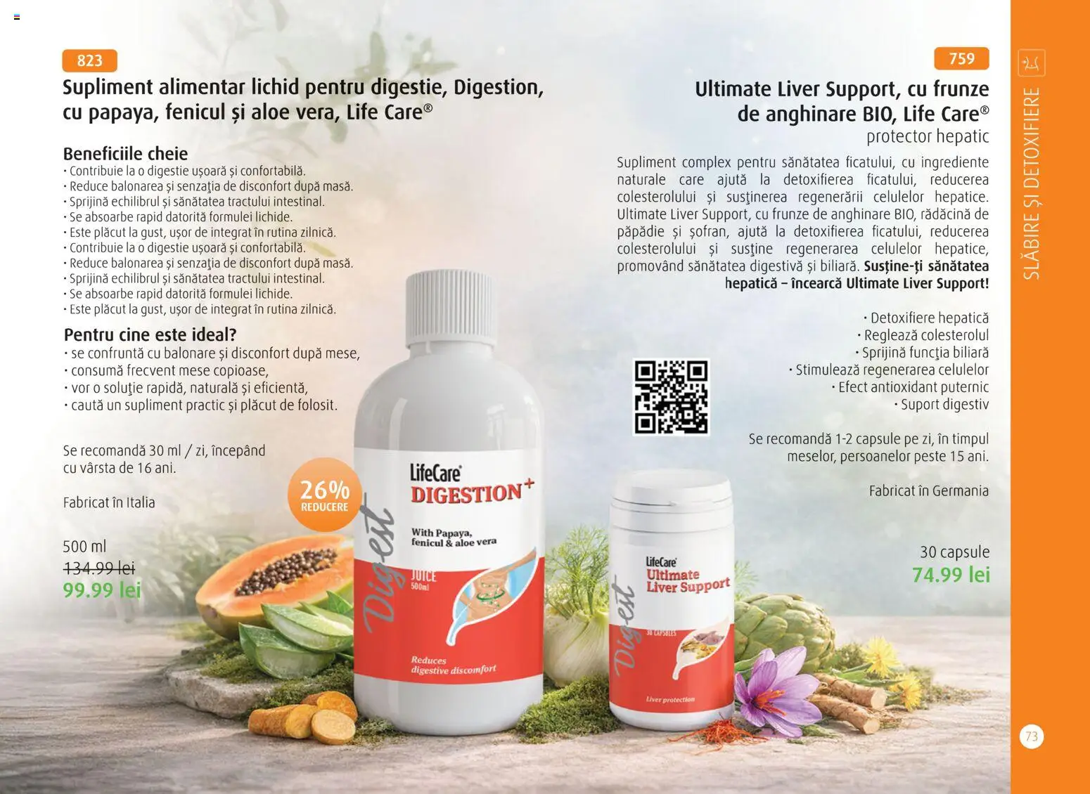 Noul catalog Life Care – valabil de la 01.04.2026 | Pagină: 75 | Produse: Aloe vera, Pește