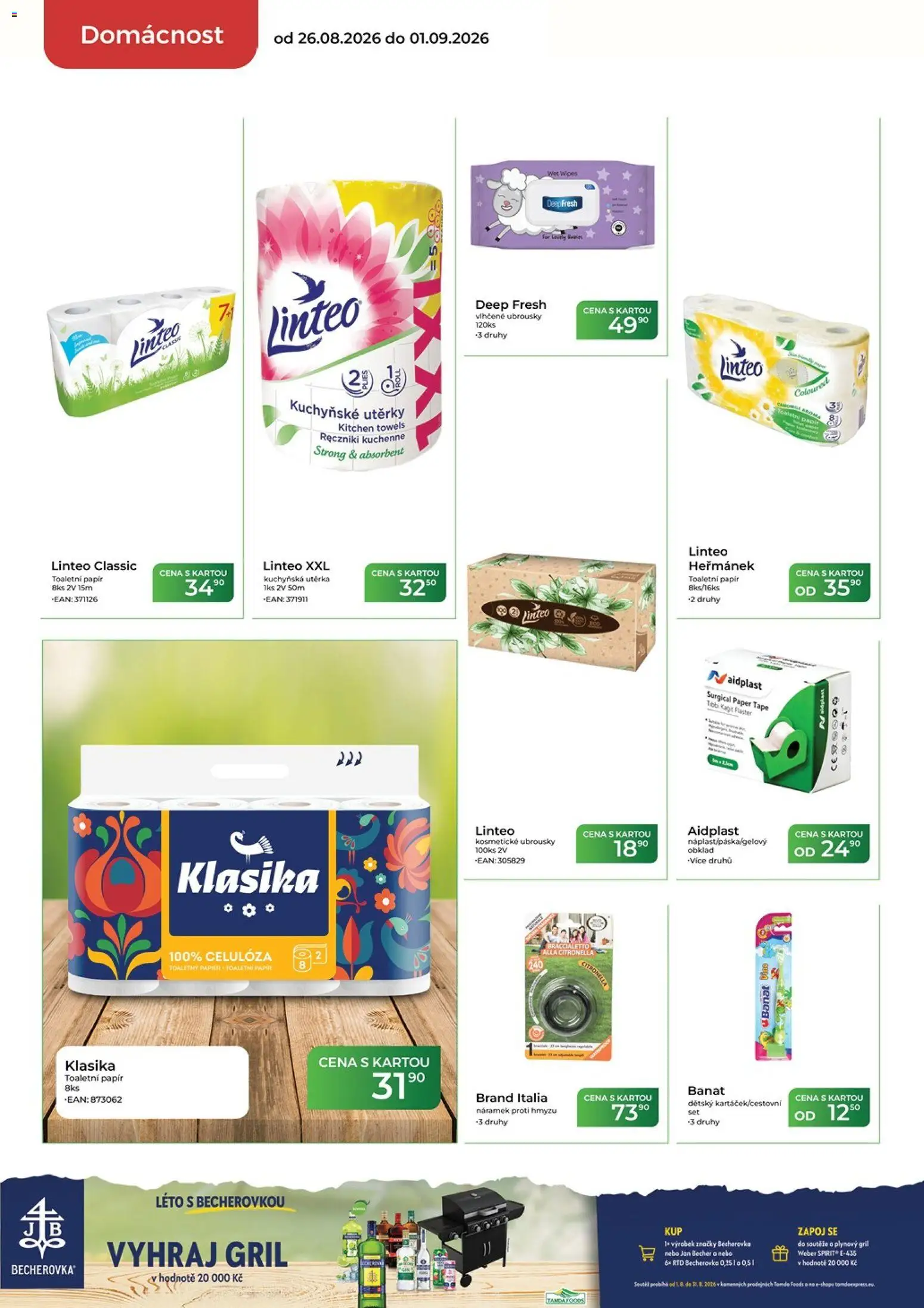 Tamda Foods leták od 26.08.2026 | Strana: 54 | Produkty: Vlhčené ubrousky, Kuchyňské utěrky, Ubrousky, Gril