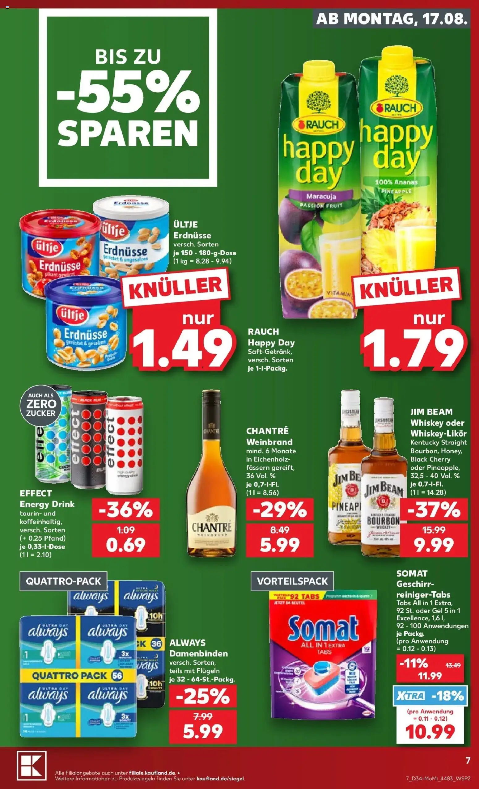 Prospekt Kaufland ab 17.08.2026 » Angebote Online zum Blättern | Seite: 7 | Produkte: Ultje erdnusse, Erdnüsse, Chantré, Bourbon