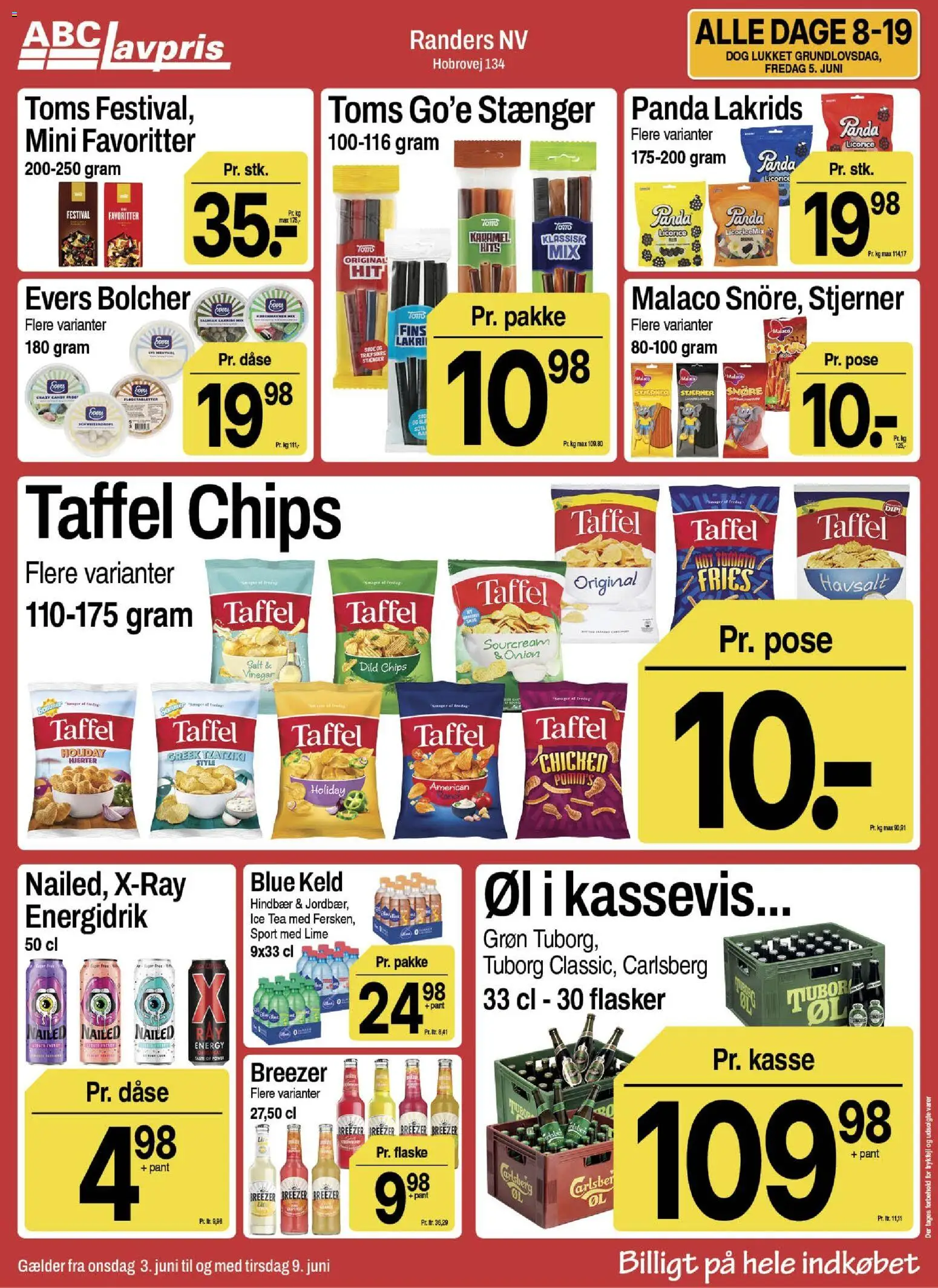 Abc Lavpris tilbudsavis – gyldig fra 03.06.2026 | Side: 12 | Produkter: Chips, Dild, Lakrids, Hindbær