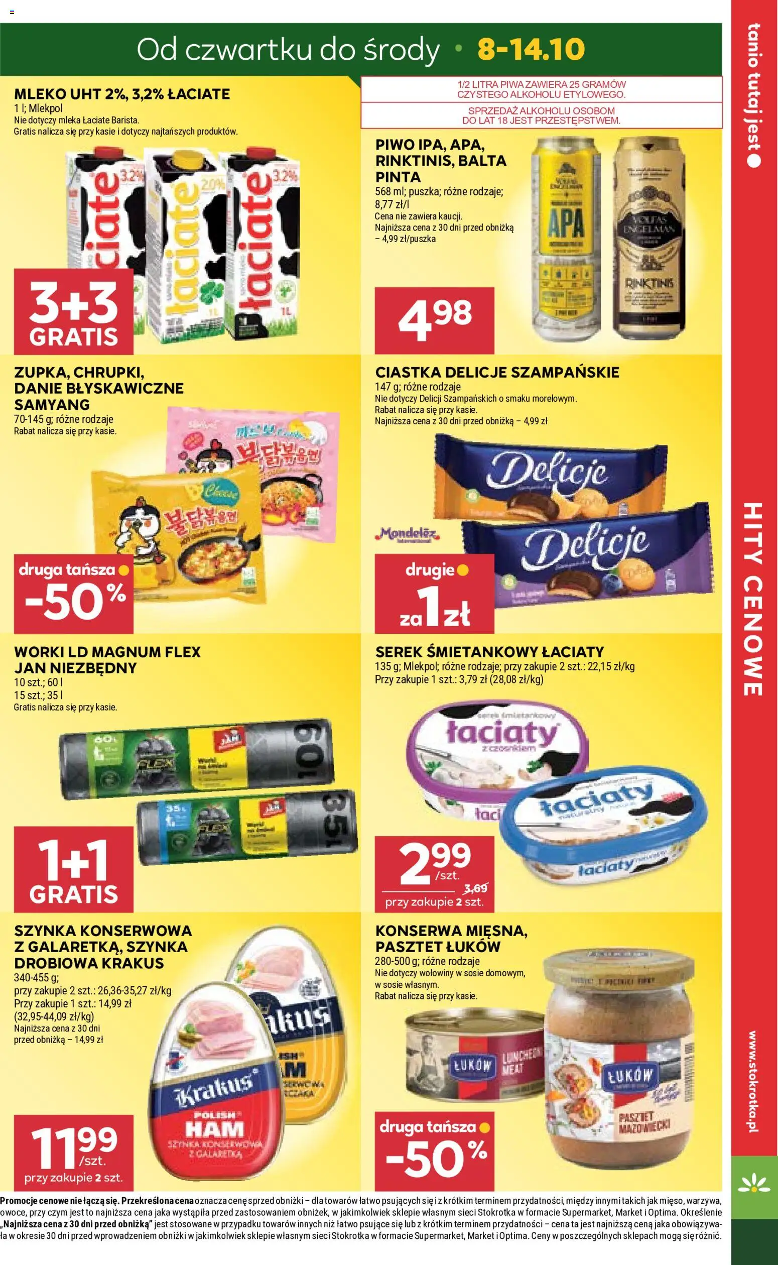 Stokrotka gazetka od 08.10.2026 | Strona: 3 | Produkty: Stokrotka, Magnum, Mleko, Ciastka