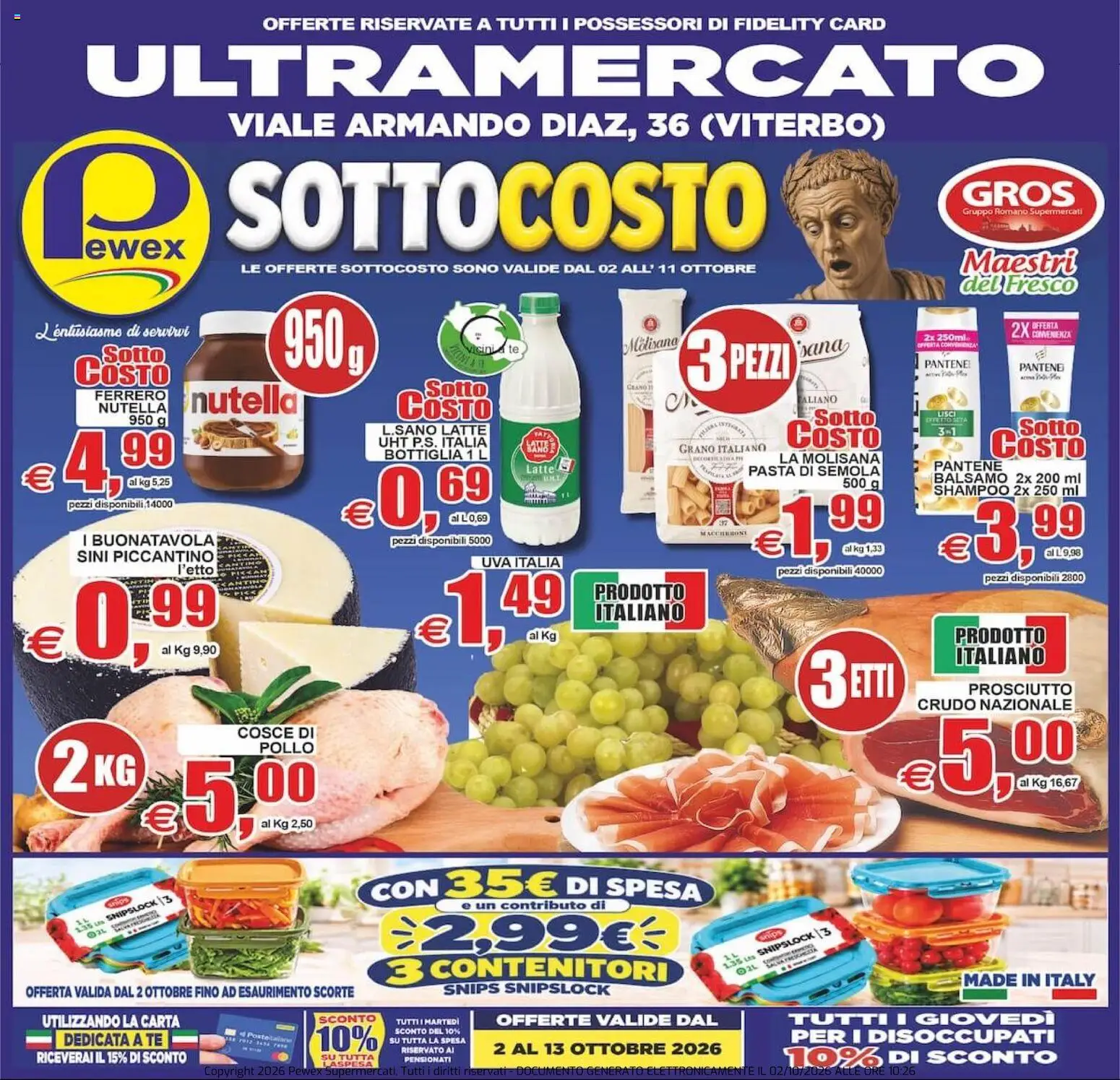 Pewex Viterbo Venerdì 2 Ottobre Prodotti Freschi