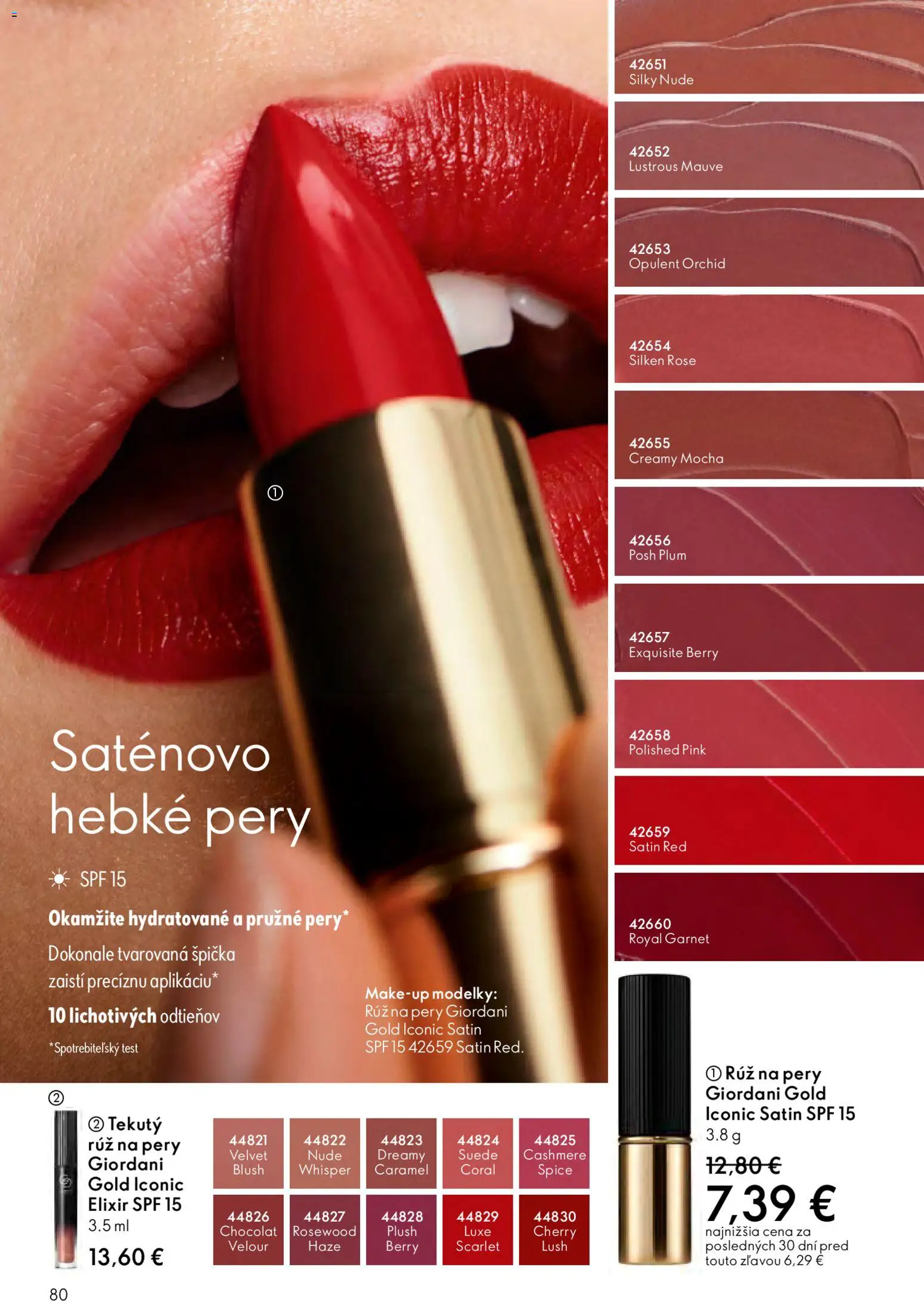 Nové Oriflame akcie – leták je platný od 25.03.2026 | Strana: 80 | Produkty: Rúž na pery, Mocha