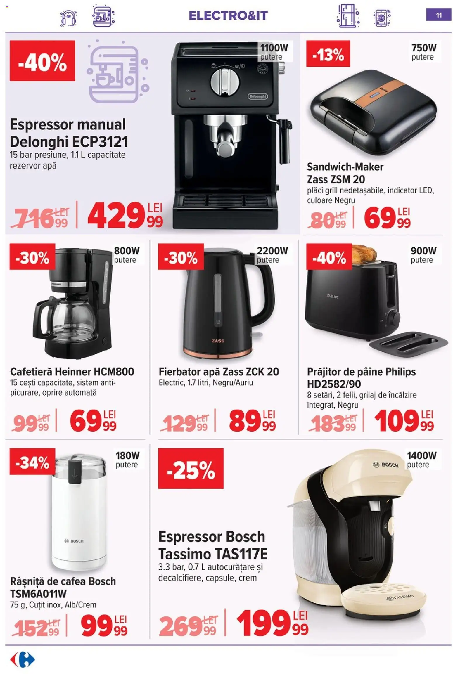 Noul catalog Carrefour – valabil de la 03.06.2026 | Pagină: 12 | Produse: Espressor, Enginar, Cuțit, Pâine