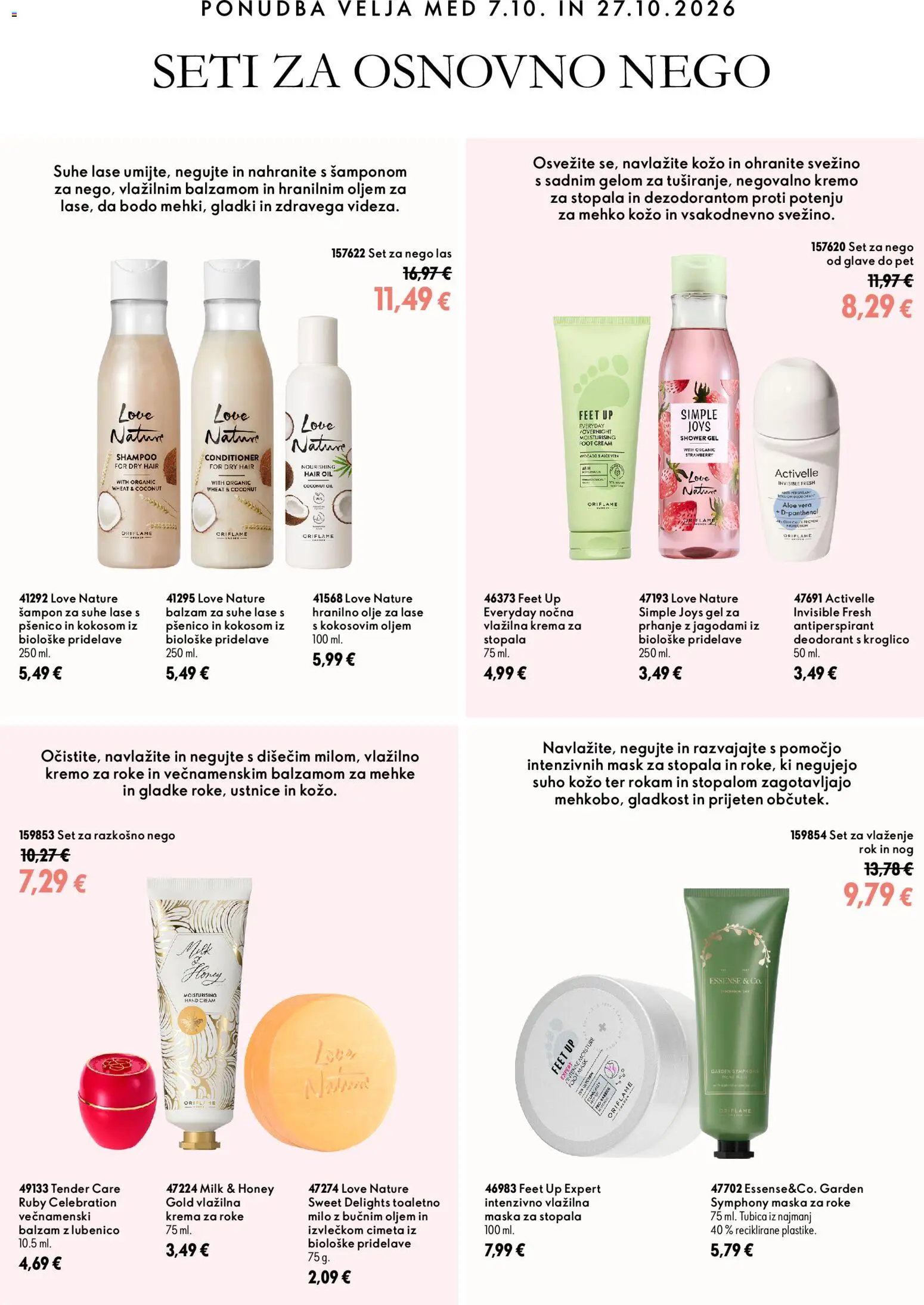 Novi Oriflame katalog ponudbe – veljaven od 07.10.2026 | Stran: 3 | Izdelki: Med, Krema, Maska, Deodorant