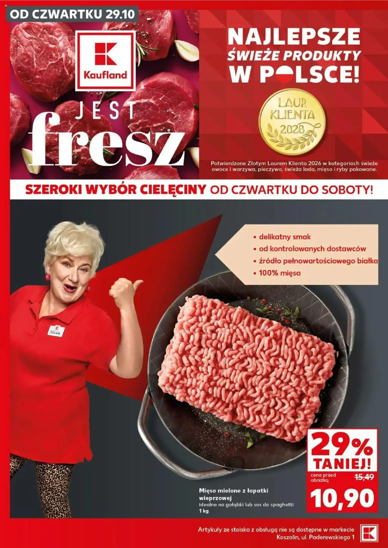 Kaufland gazetka - Super sobota od 31.10.2026 - od jutra PDF | Strona: 12 | Produkty: Gołąbki, Mięso mielone z łopatki, Ryby, Sos