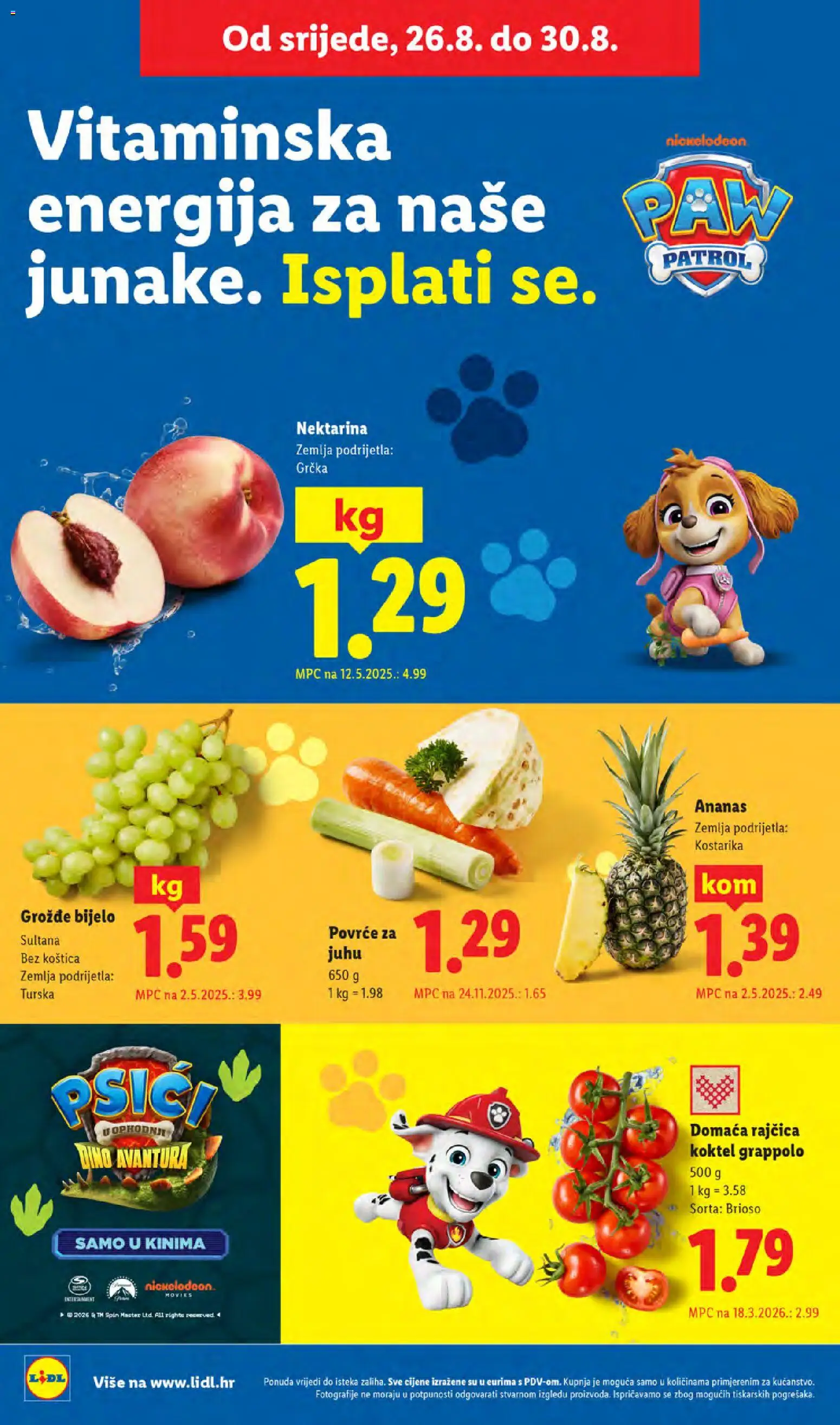 Lidl katalog | vrijedi od 24.08.2026 | Stranica: 58 | Proizvodi: Zemlja, Ananas, Grožđe, Rajčica