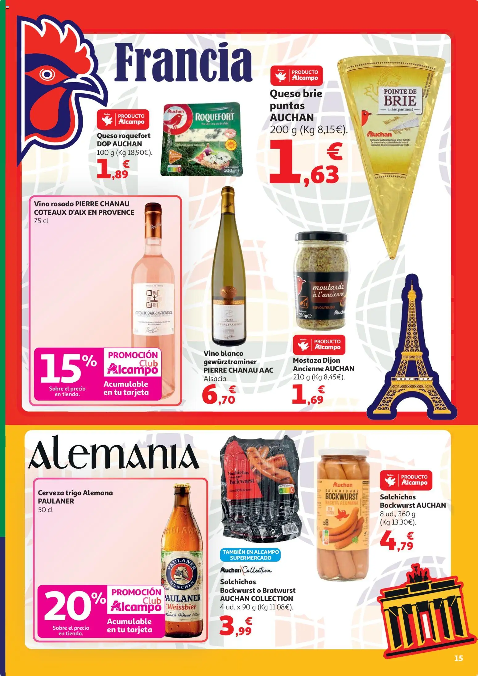 Alcampo  HG Unico Mad │ válido desde el 07.04.2026 | Página: 20 | Productos: Queso, Vino rosado, Vino, Cerveza
