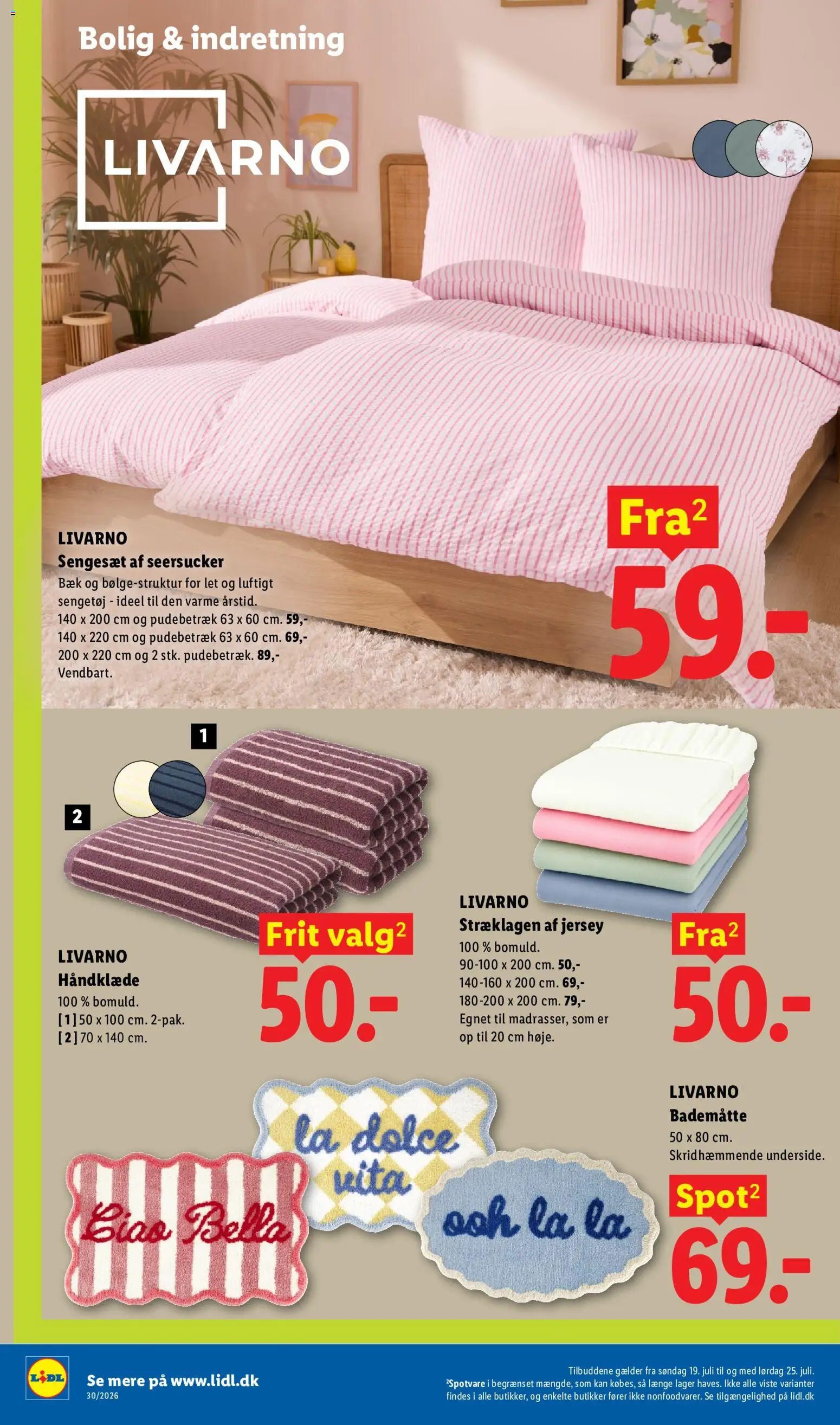 Lidl tilbudsavis – gyldig fra 19/07/2026 | Side: 17 | Produkter: Sengesæt, Søm, Bademåtte, Pudebetræk