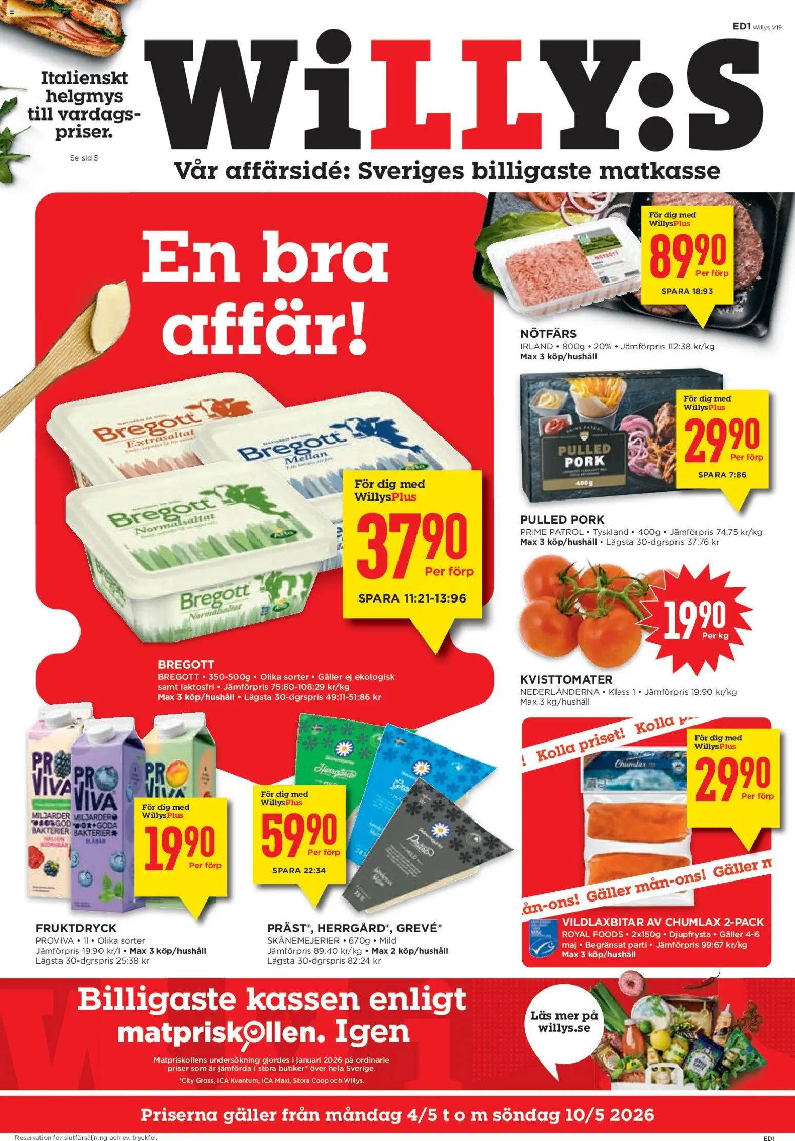 Willys reklamblad aktuell från 04.05.2026 | Sida: 1